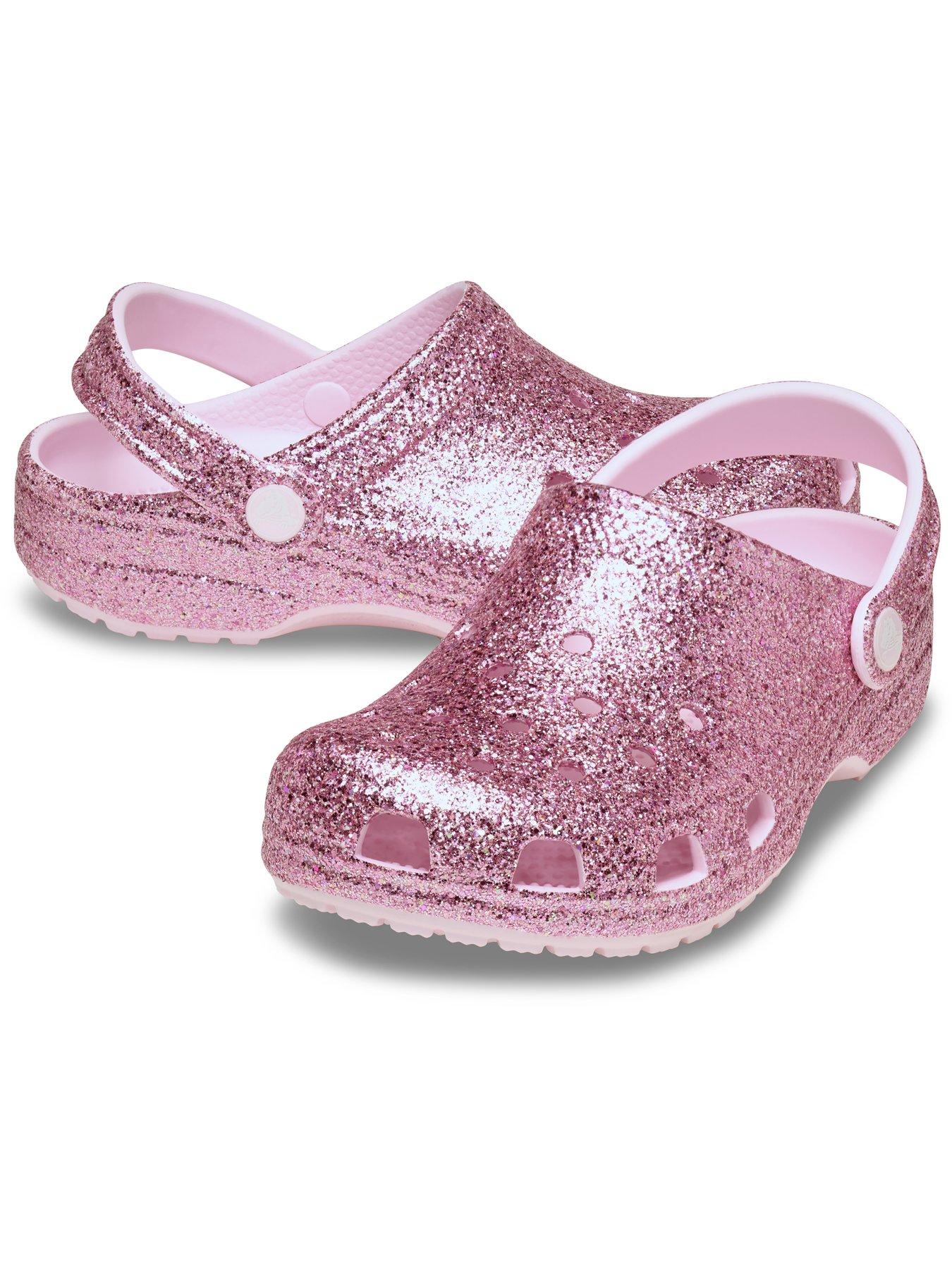 Image 5 of 6 of Crocs Kids Classic Chunky Glitter Clog - Pink Milk