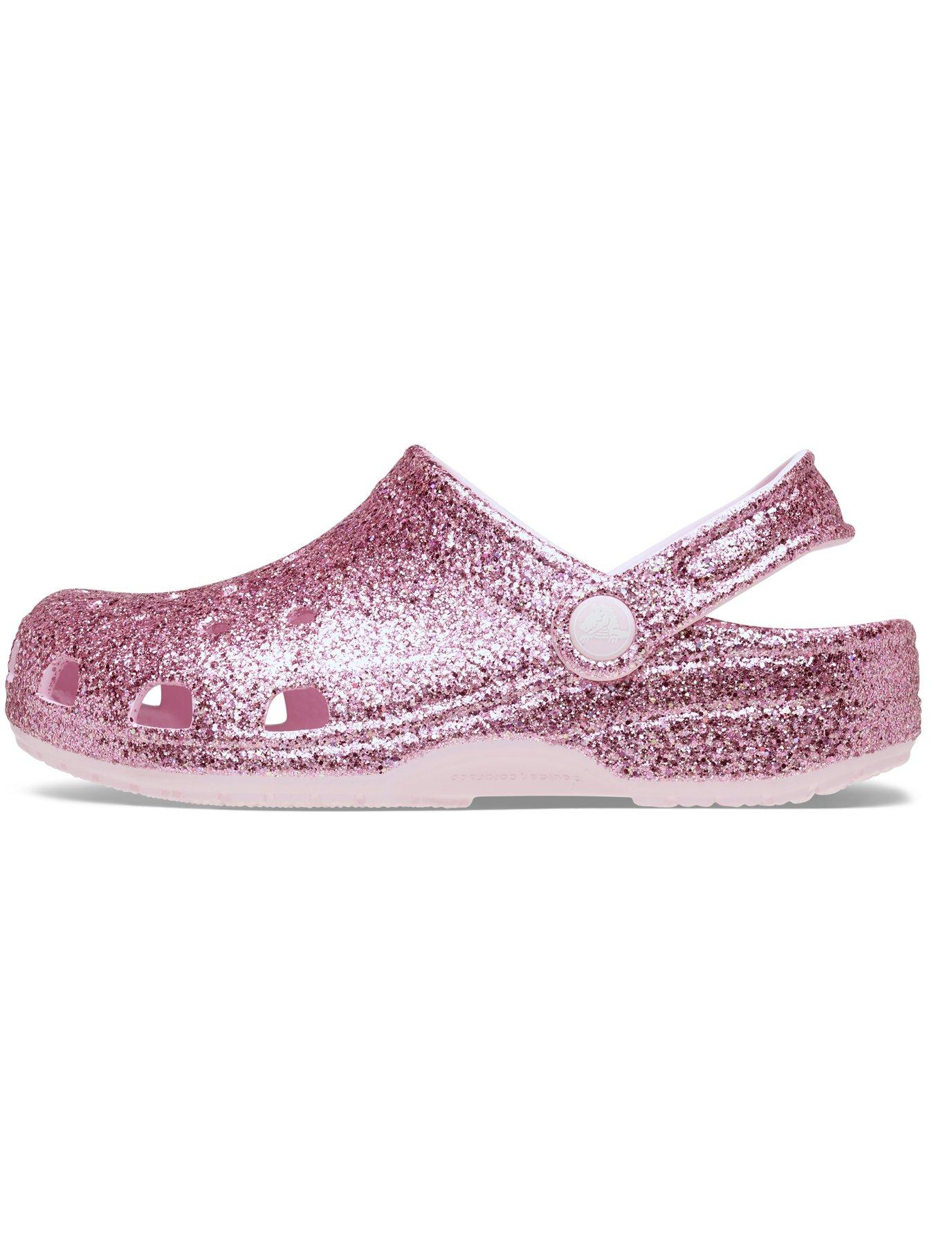 Image 6 of 6 of Crocs Kids Classic Chunky Glitter Clog - Pink Milk