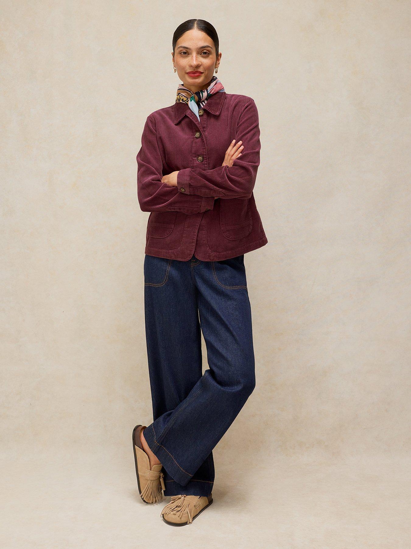 Image 3 of 6 of White Stuff Carrie Cord Jacket - Pink