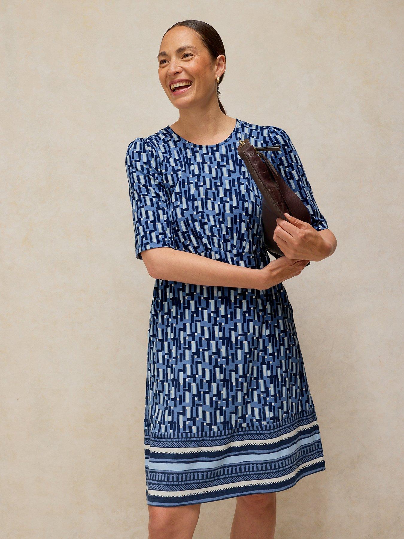 women's jersey dresses uk | Main Collection | Dresses | 3/4 Length Sleeve | Women SCH005379_W_M