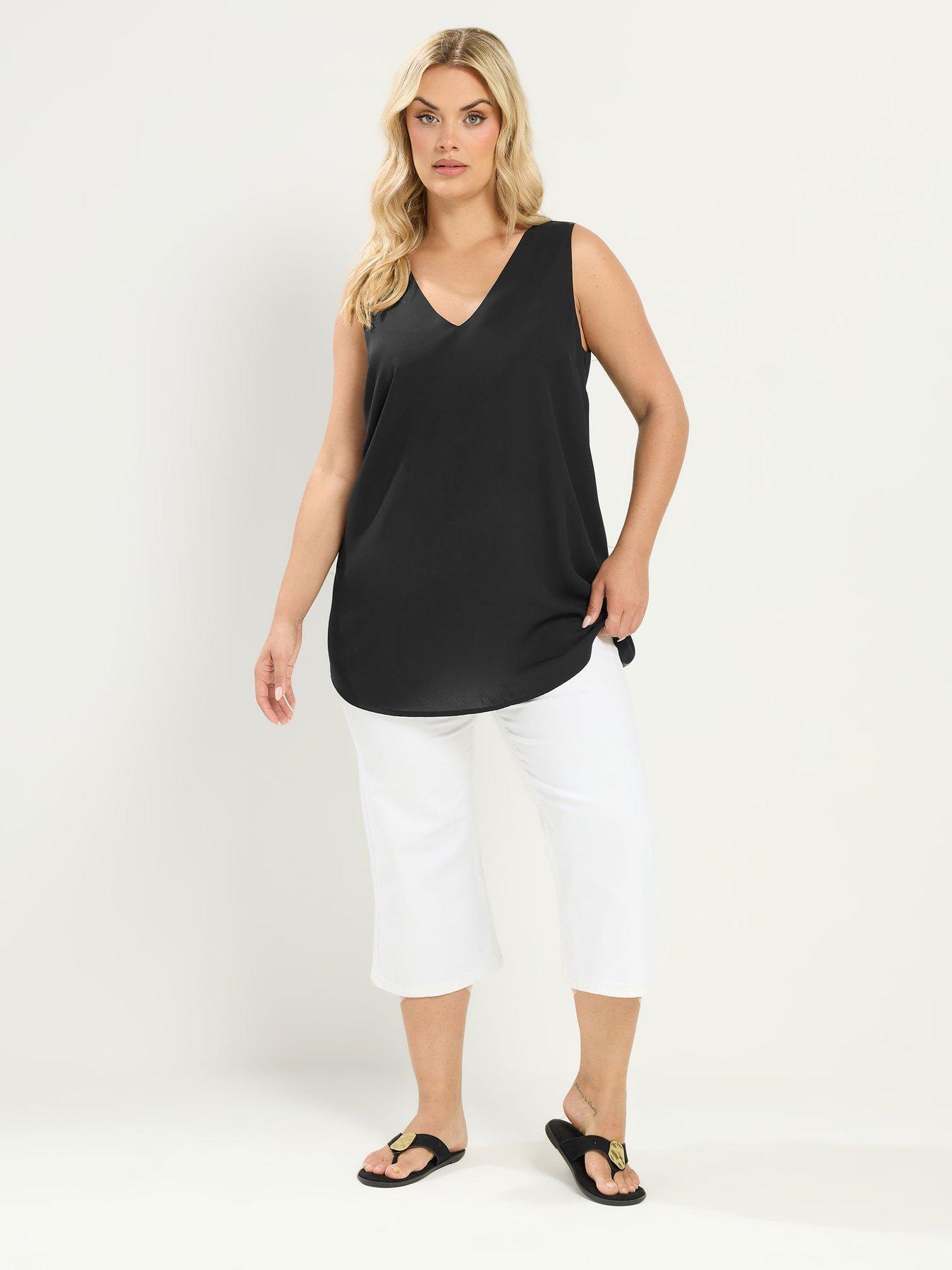 Image 3 of 4 of Yours Curve Swiss Moss Cami - Black