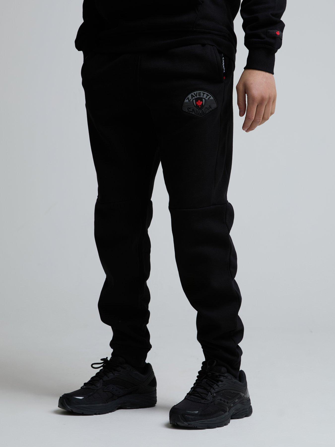 Zavetti Canada Bottacini Compatto Fleece Sweat Joggers - Black