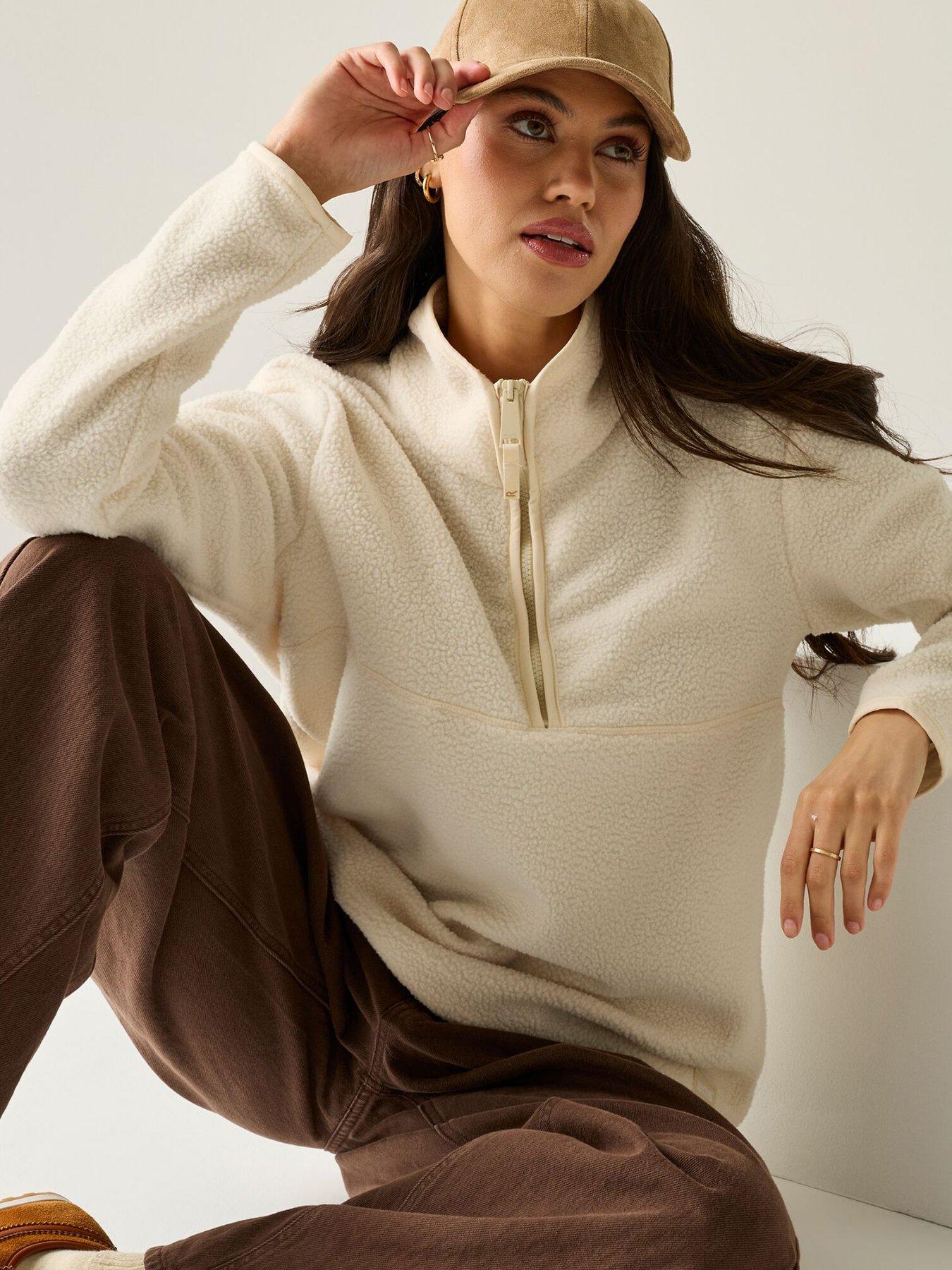 Image 2 of 7 of Regatta Womens Frankie Borg Half Zip Fleece - Beige