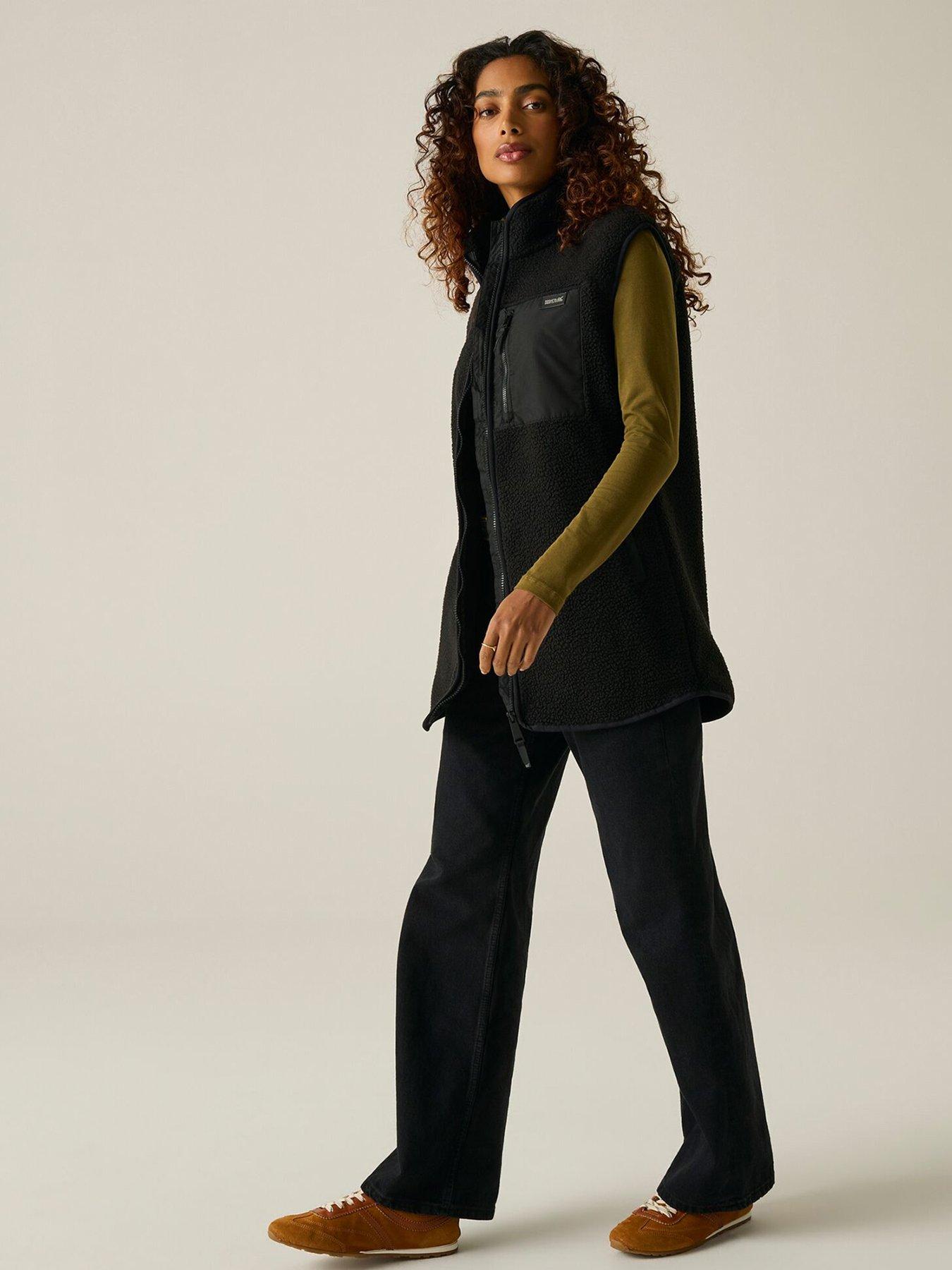 Image 4 of 7 of Regatta Womens Frankie Borg Longline Full Zip Gilet - Black