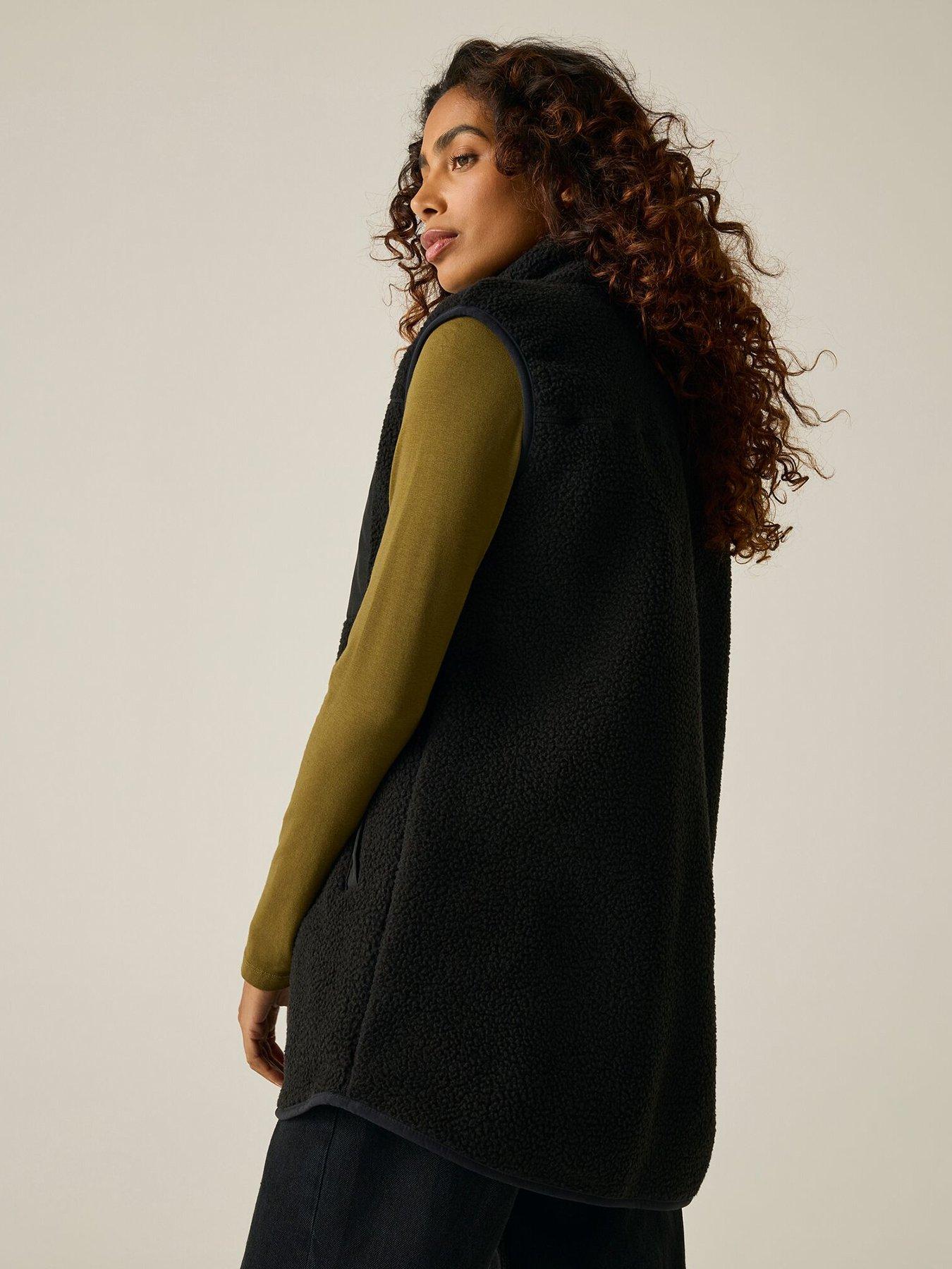 Image 5 of 7 of Regatta Womens Frankie Borg Longline Full Zip Gilet - Black