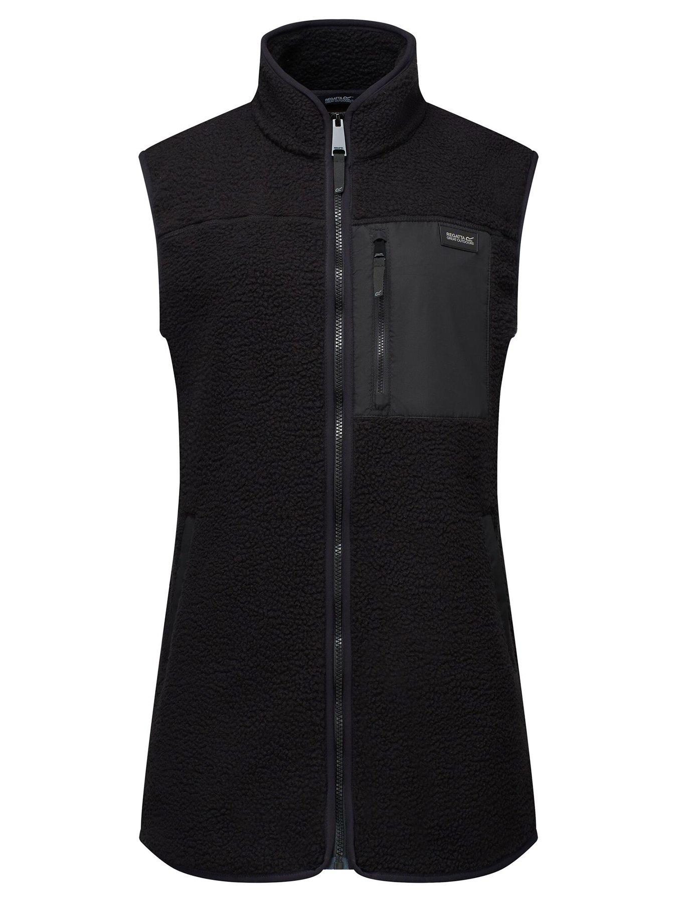 Image 7 of 7 of Regatta Womens Frankie Borg Longline Full Zip Gilet - Black