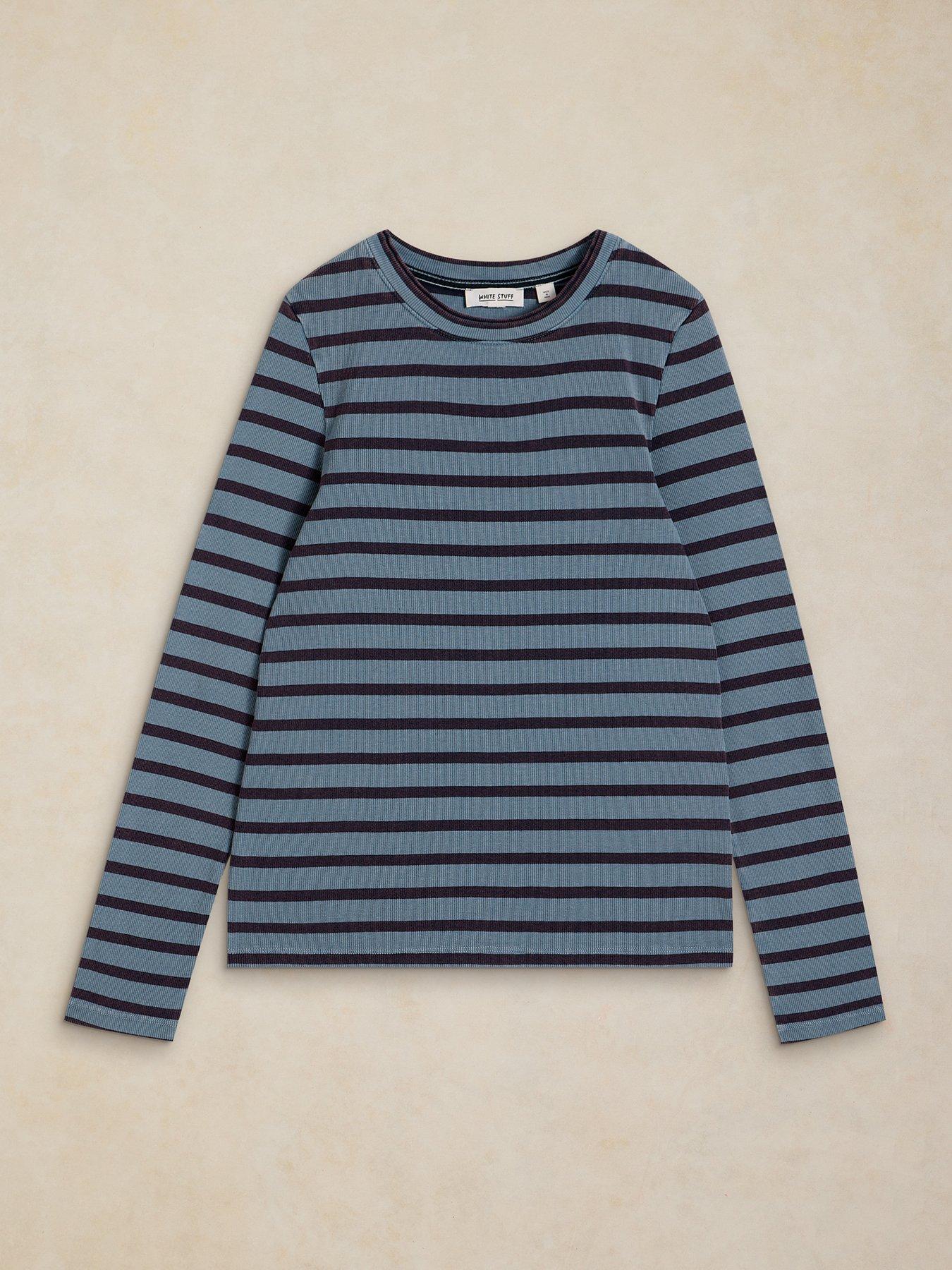 Image 5 of 6 of White Stuff Sadie Striped Long Sleeve Top - Blue