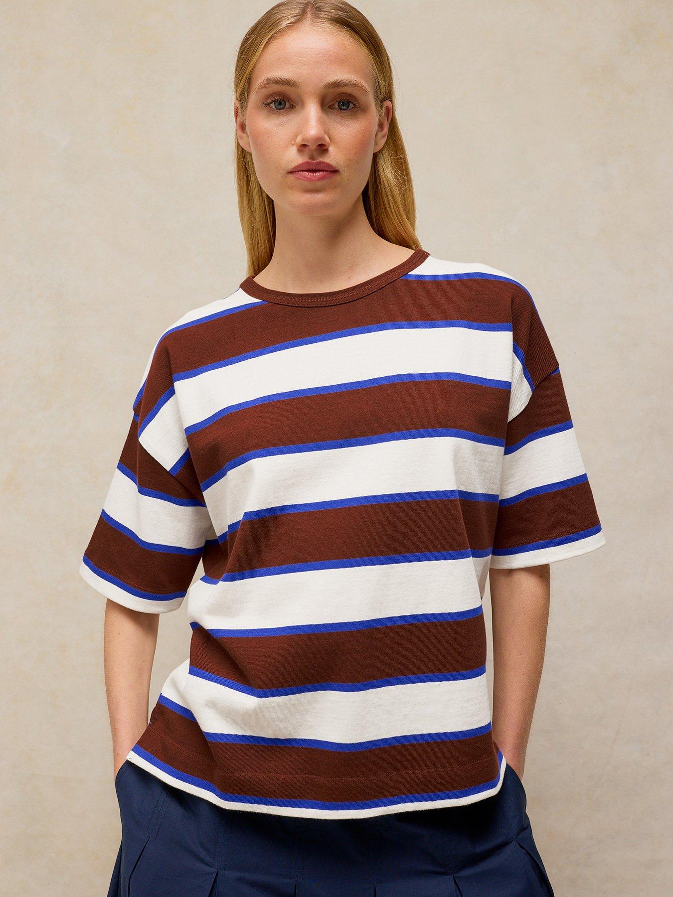 White Stuff Kat Stripe Midweight Tee