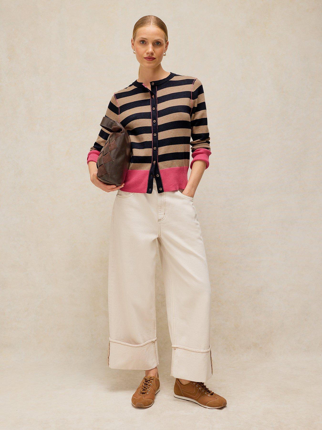 Image 3 of 6 of White Stuff Lois Stripe Cardigan - Blue