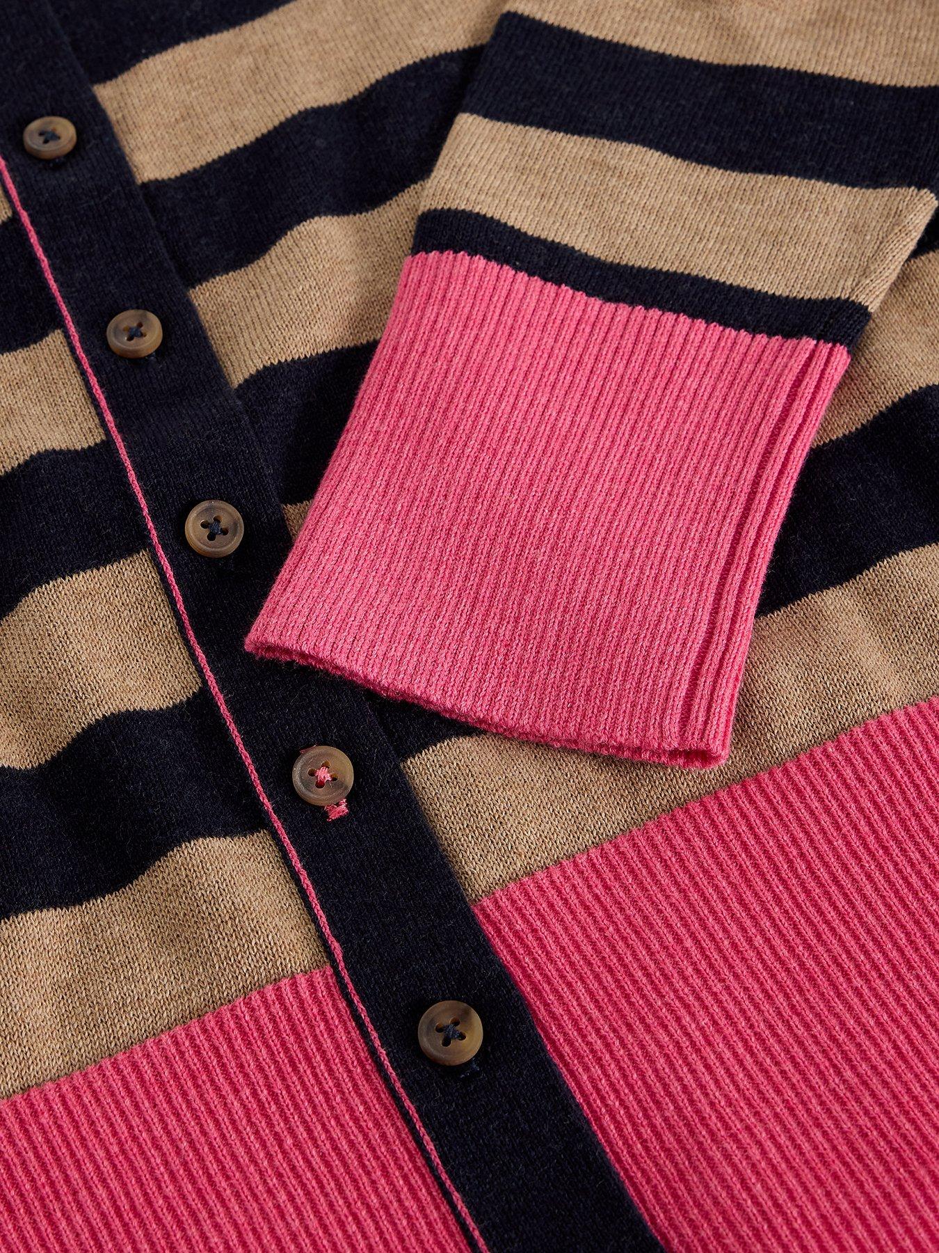 Image 6 of 6 of White Stuff Lois Stripe Cardigan - Blue