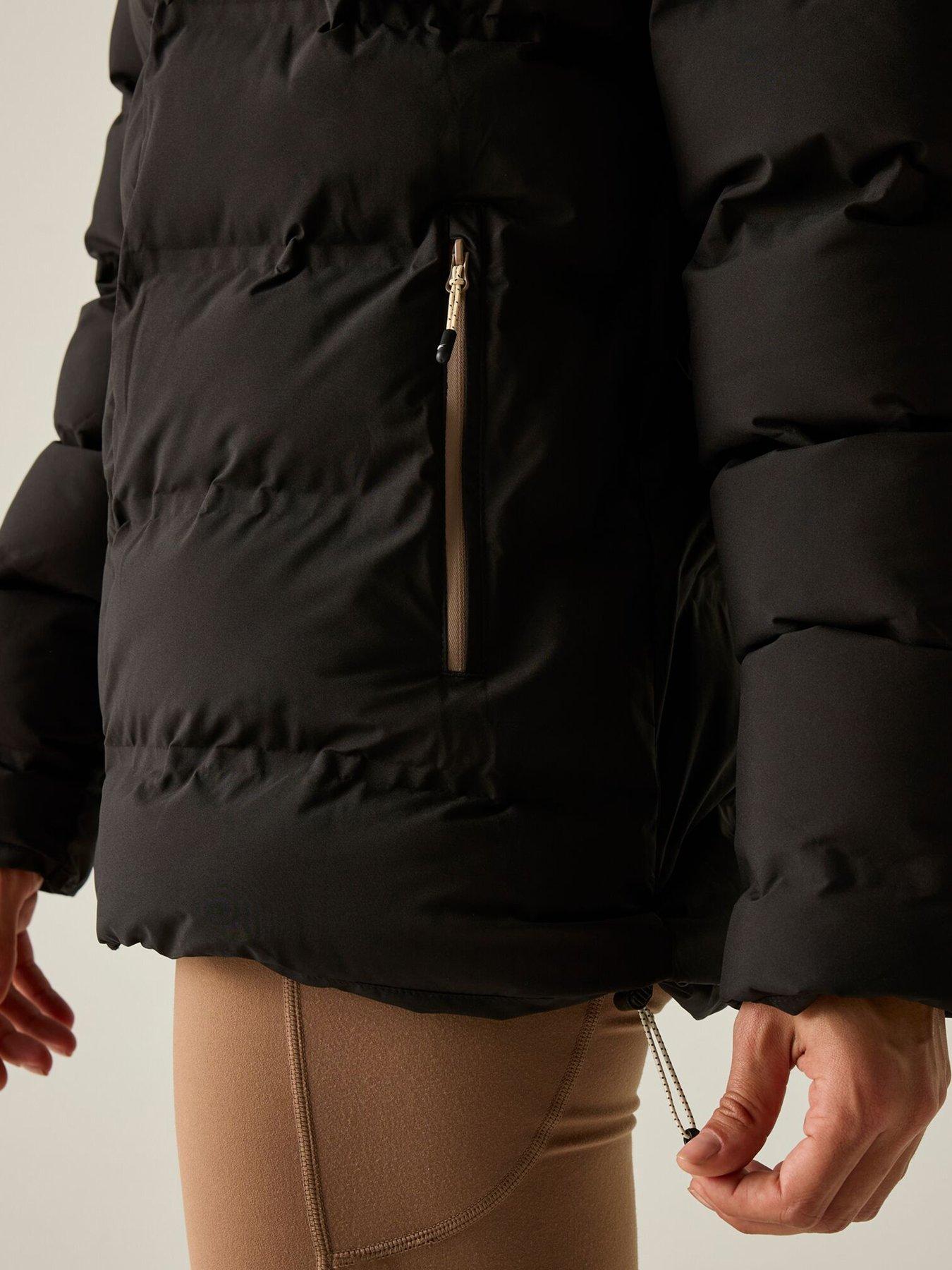 Image 5 of 7 of Regatta Womens Altoro Thermal Waterproof Hooded Quilted Jacket - Black