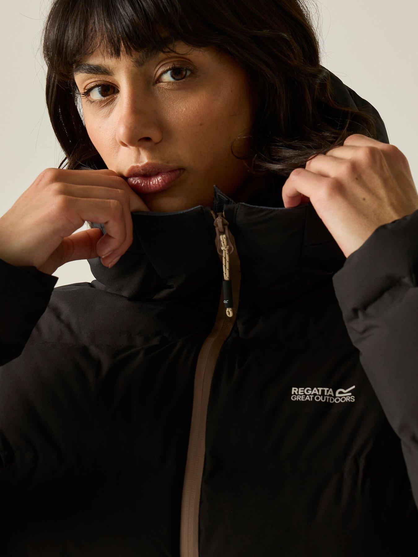 Image 6 of 7 of Regatta Womens Altoro Thermal Waterproof Hooded Quilted Jacket - Black