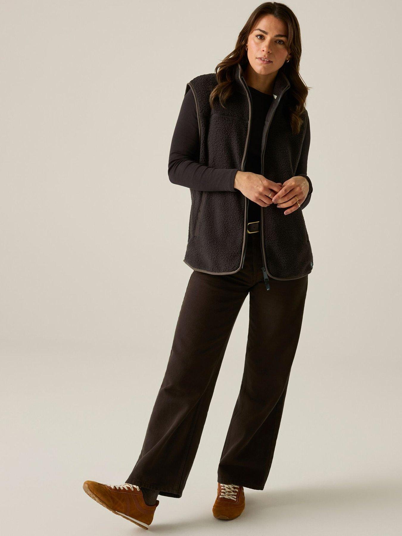 Image 4 of 7 of Regatta Womens Frankie Borg Sleeveless Zip Bodywarmer Gilet - Brown