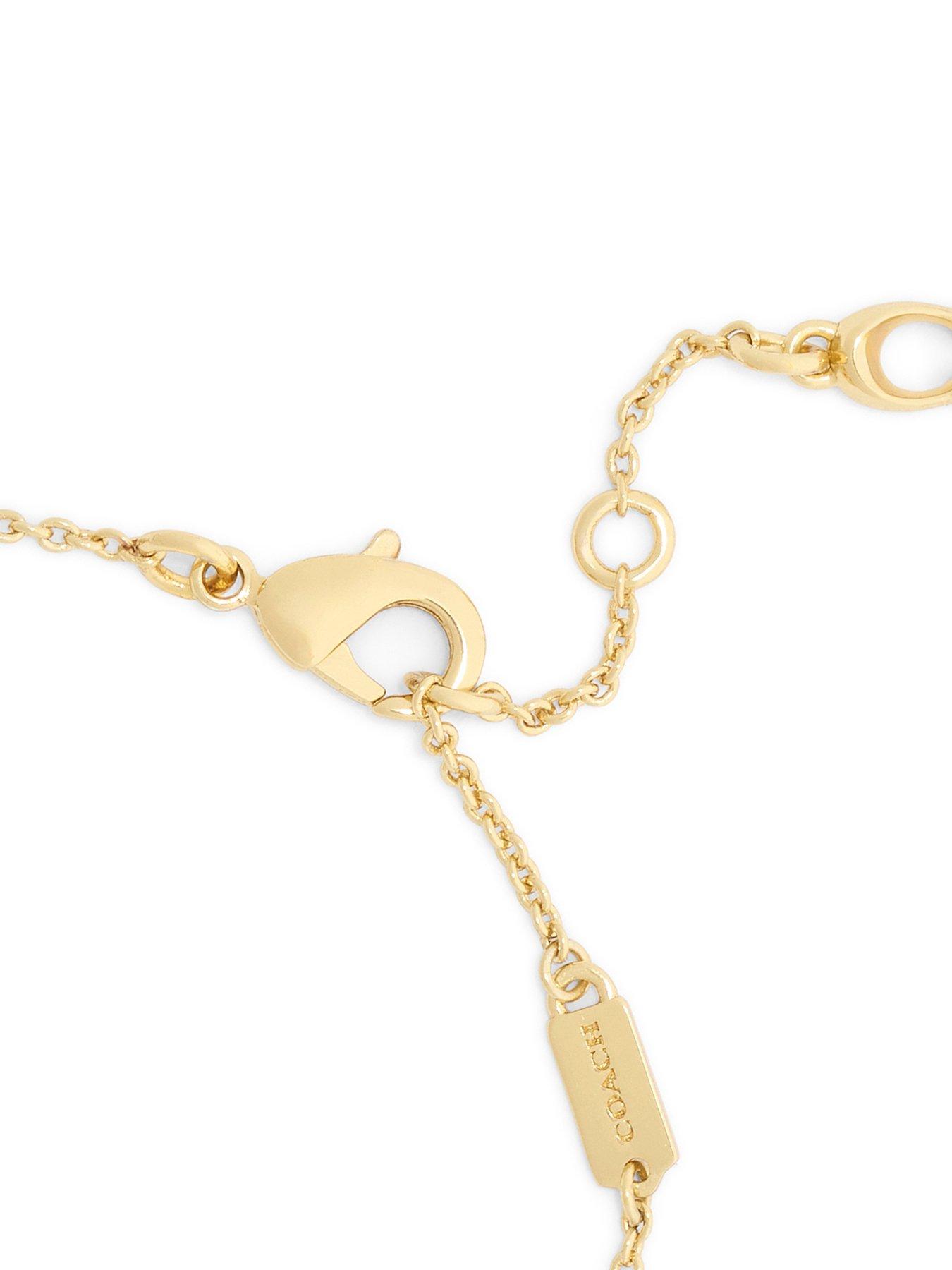 Image 4 of 4 of COACH Enamel C Tearose Flex Bracelet