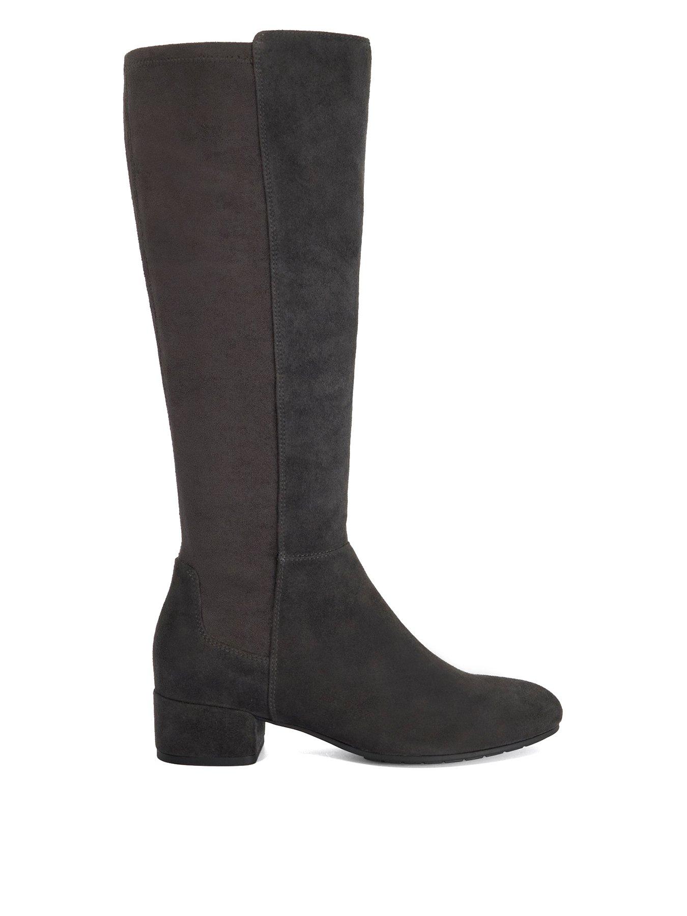 Dune London Tayla Stretch Knee-high Boots, Grey, Size 5, Women