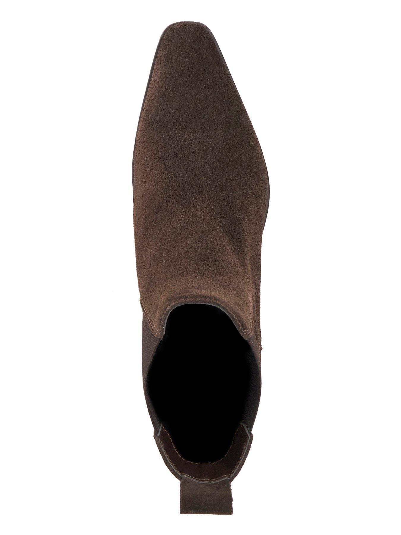 Image 5 of 6 of Dune London Parkas Chisel Toe Low Heel Chelsea Boots - Brown