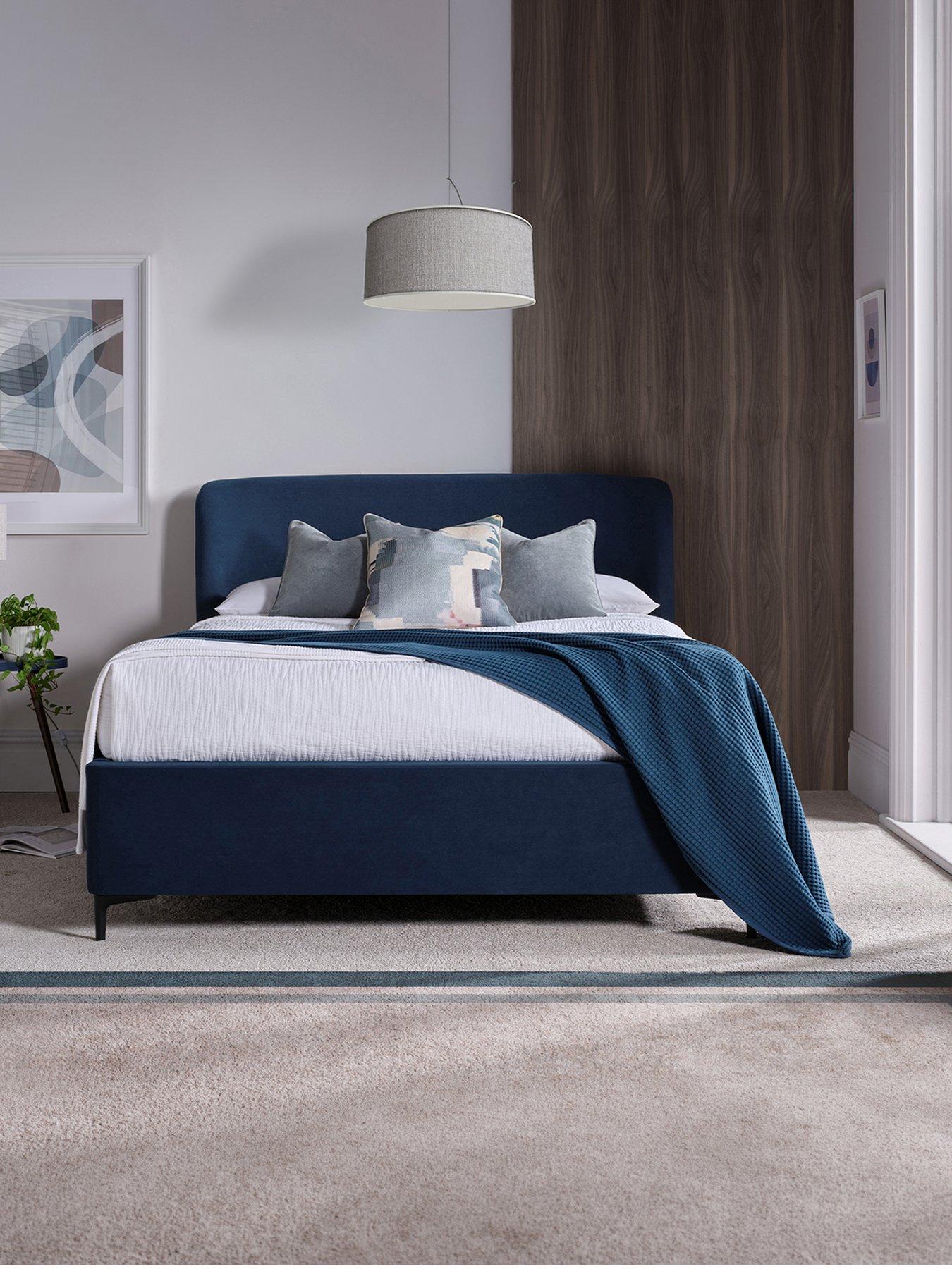 Image 2 of 5 of The Very Collection Keeley End Lift Up Ottoman Storage&nbsp;Bed with Aspire&nbsp;Mattress Options (Buy &amp; SAVE!) - Blue