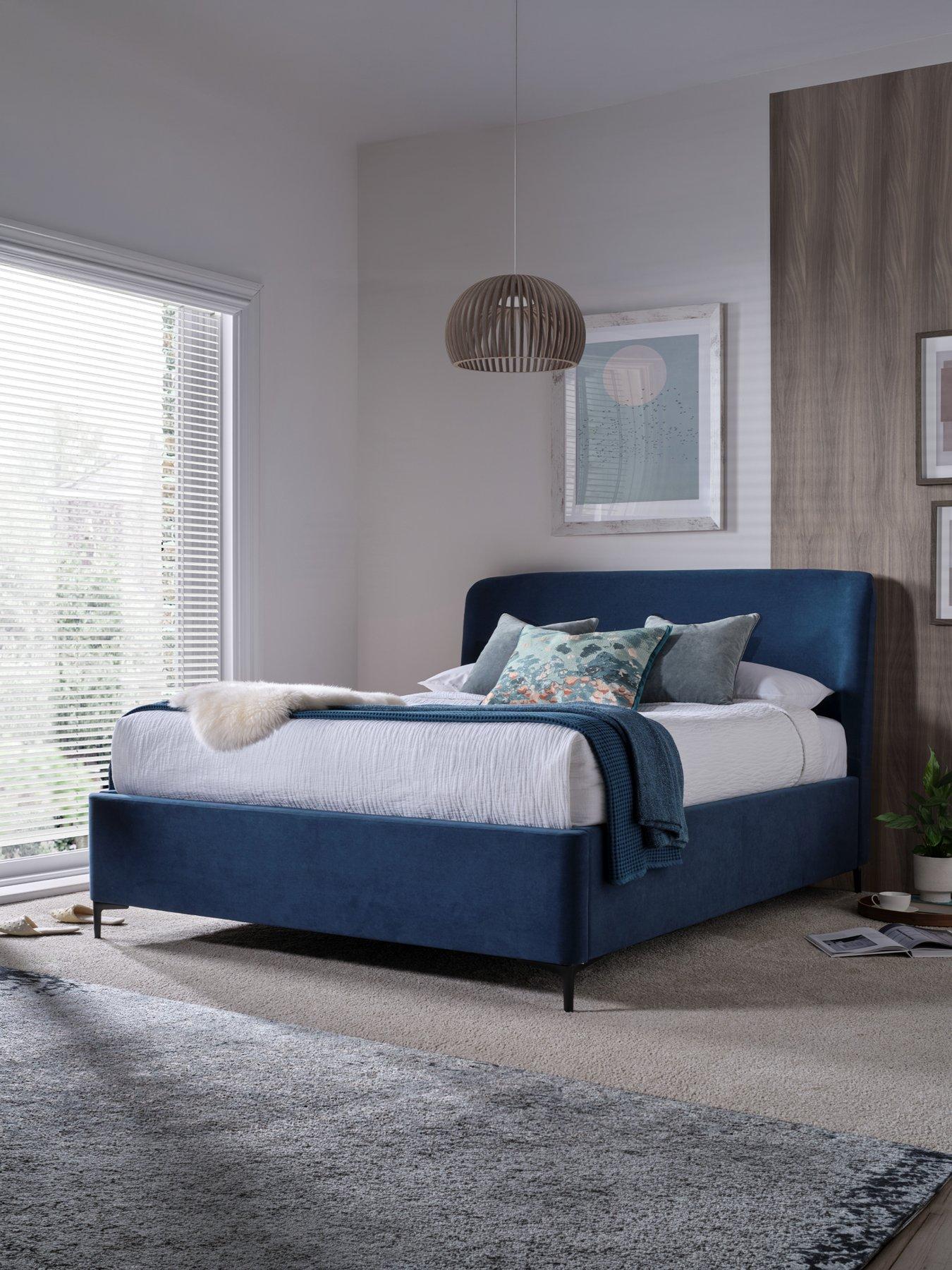 Image 3 of 5 of The Very Collection Keeley End Lift Up Ottoman Storage&nbsp;Bed with Aspire&nbsp;Mattress Options (Buy &amp; SAVE!) - Blue