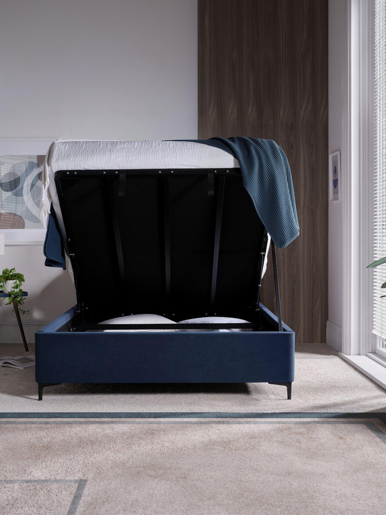 Image 5 of 5 of The Very Collection Keeley End Lift Up Ottoman Storage&nbsp;Bed with Aspire&nbsp;Mattress Options (Buy &amp; SAVE!) - Blue