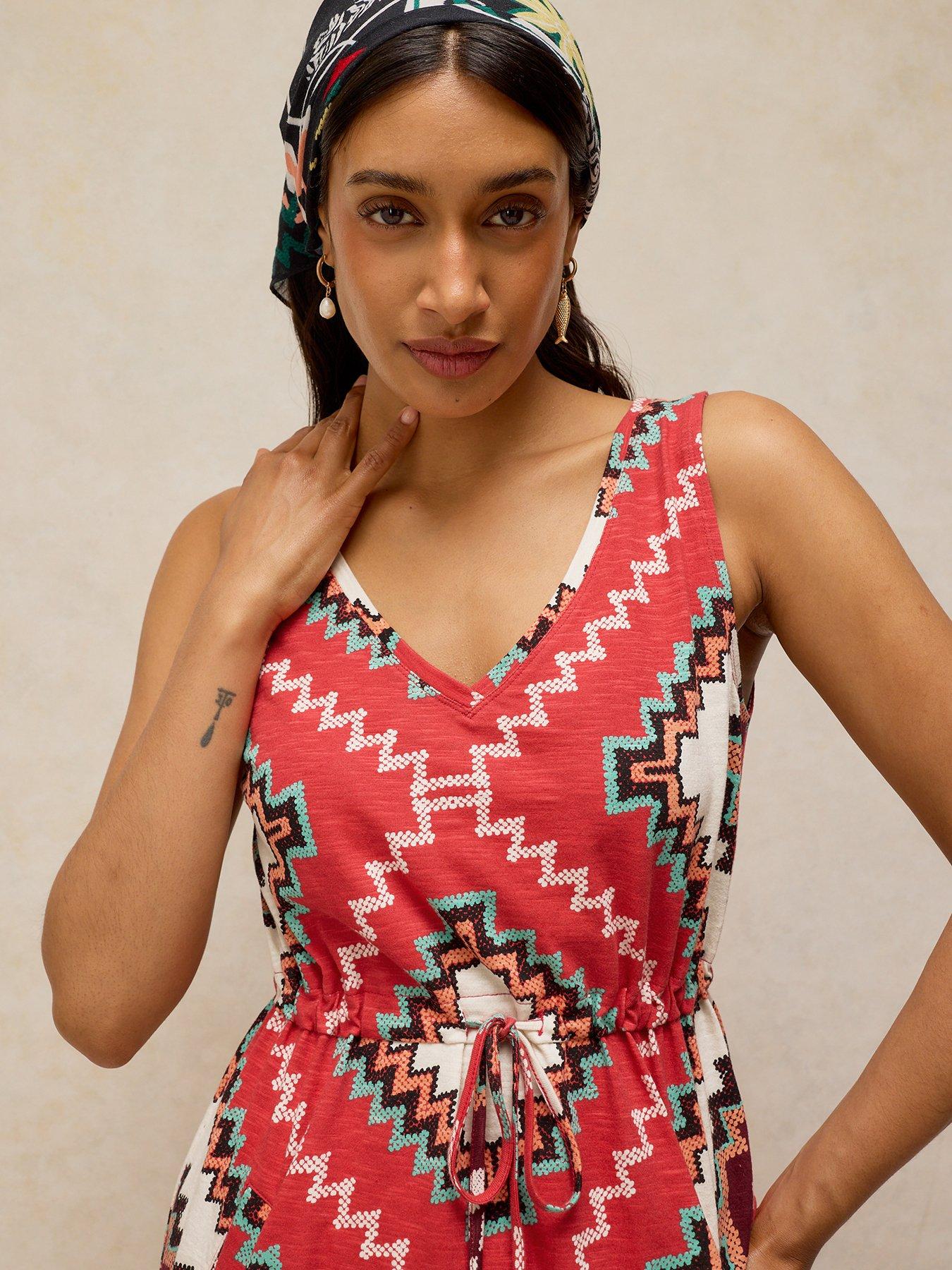 Image 3 of 6 of White Stuff Heidi Jersey Dress - Red