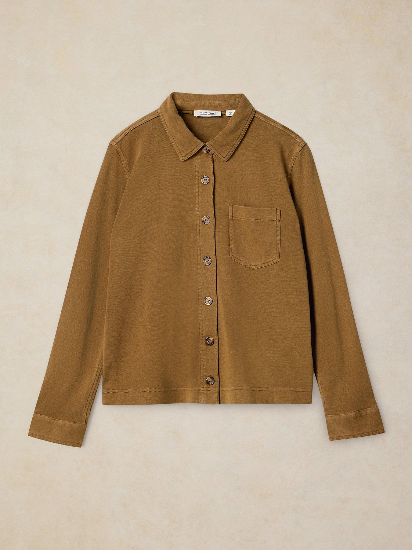 Image 5 of 5 of White Stuff Imogen Button Through Shirt - Green