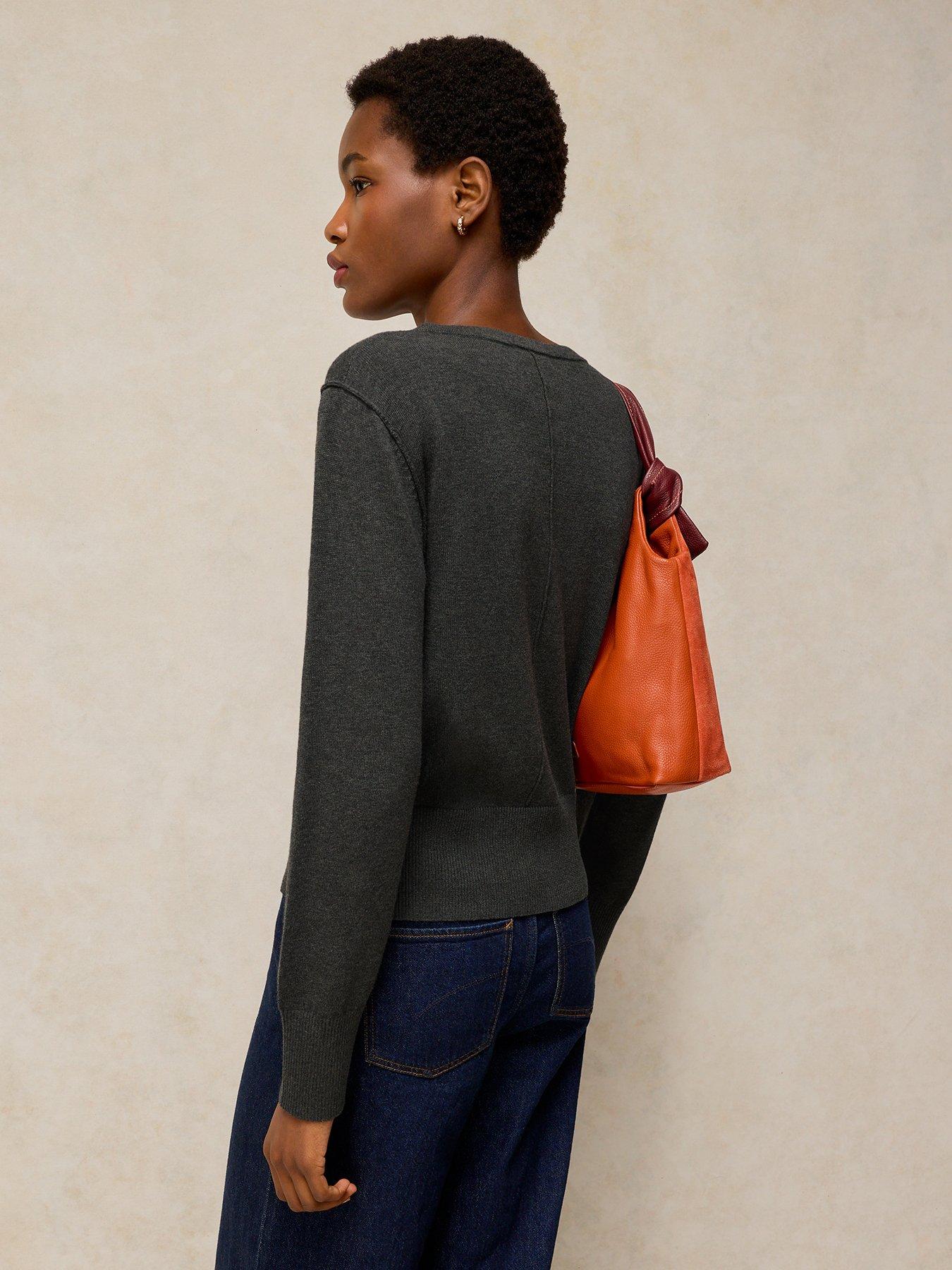 Image 2 of 5 of White Stuff Lois Crew Neck Cardigan - Grey