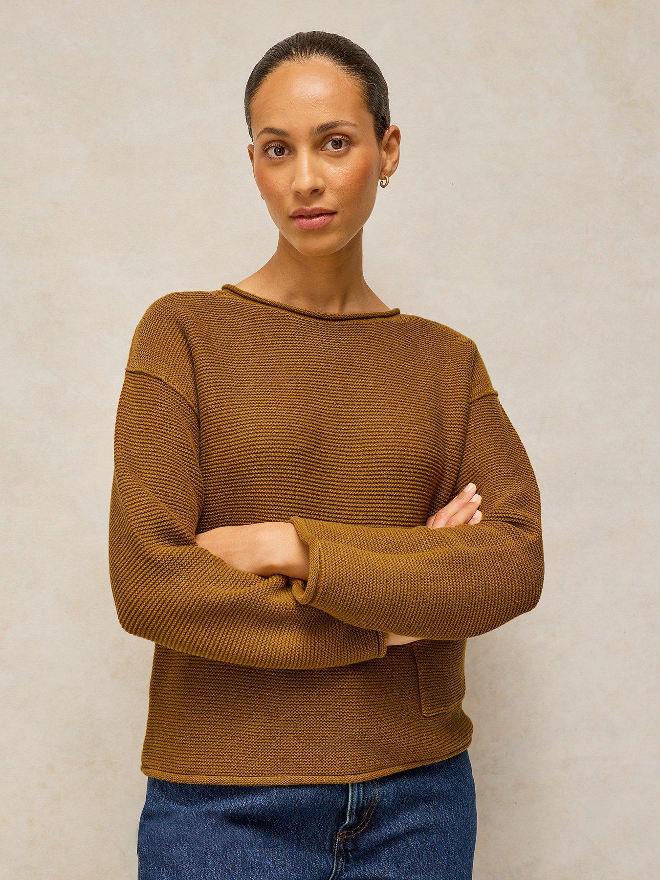 Image 1 of 5 of White Stuff Gigi Washed Jumper - Mid Chartreuse
