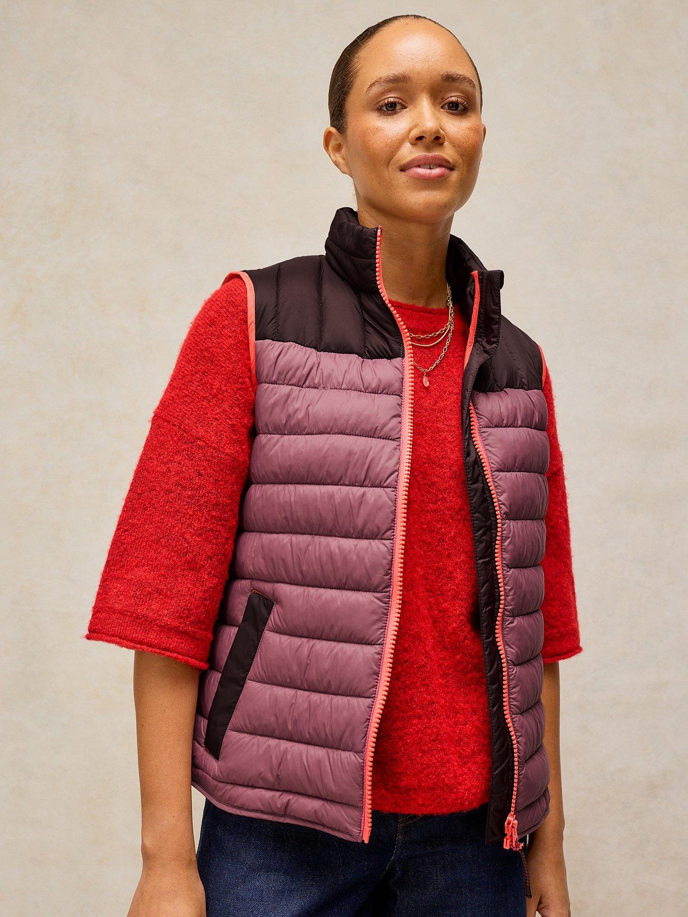 Image 1 of 5 of White Stuff Womens Rhea Quilted Gilet - Pink