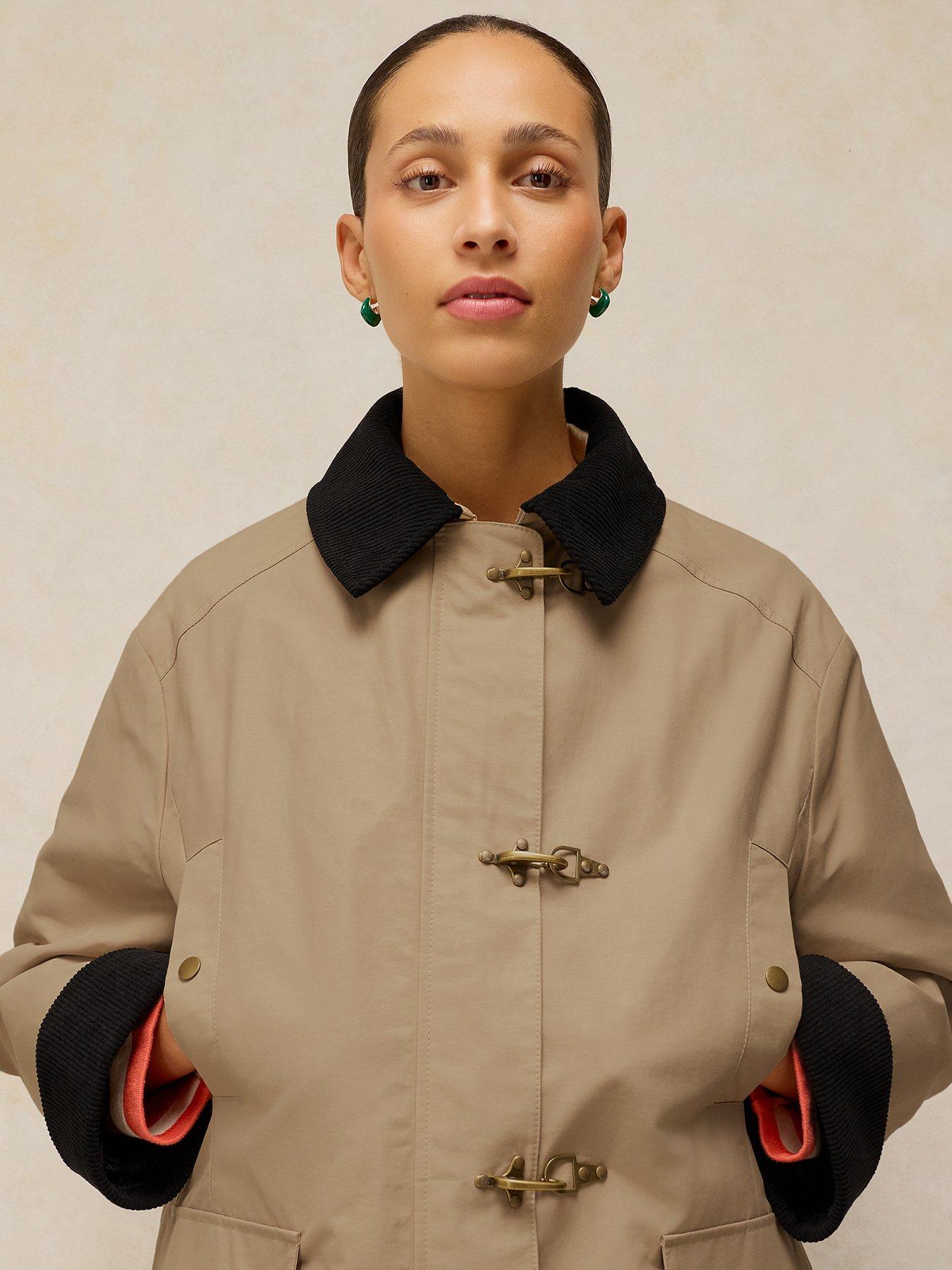 Image 3 of 6 of White Stuff Andie Waxed Jacket - Cream