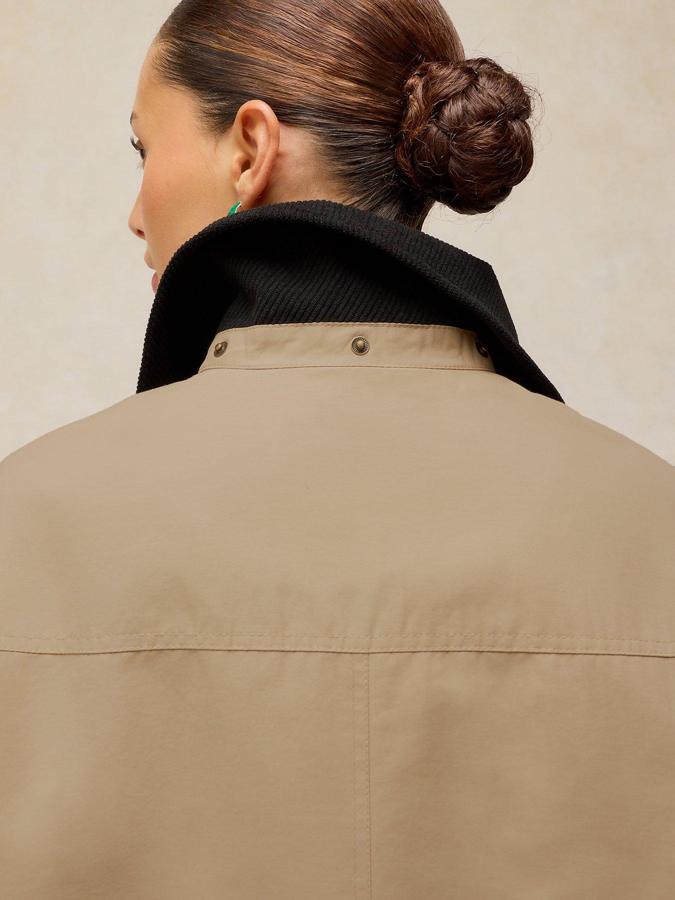 Image 4 of 6 of White Stuff Andie Waxed Jacket - Cream