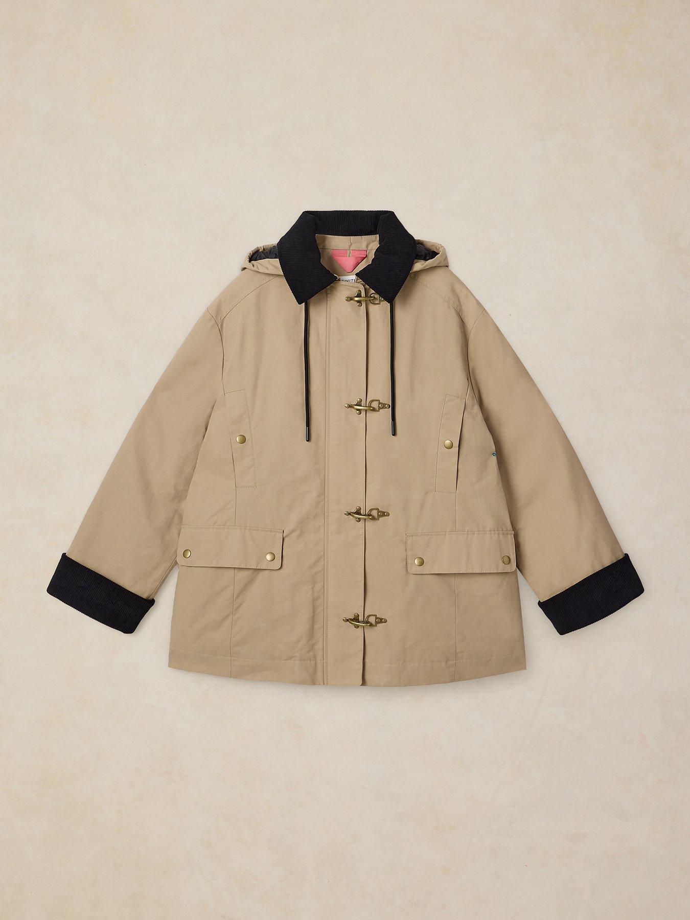 Image 5 of 6 of White Stuff Andie Waxed Jacket - Cream