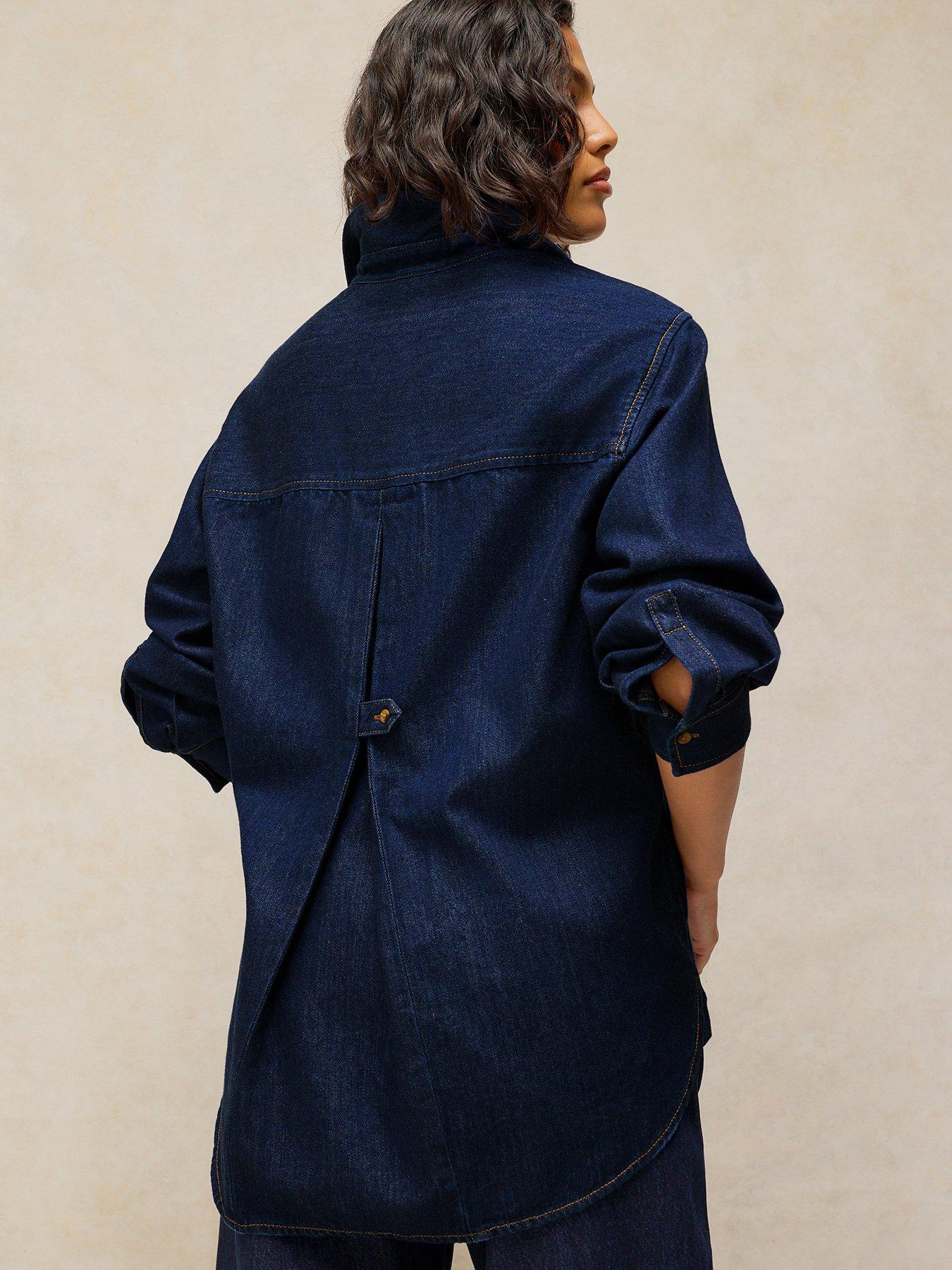 Image 2 of 6 of White Stuff Sage Longline Denim Tunic - Blue