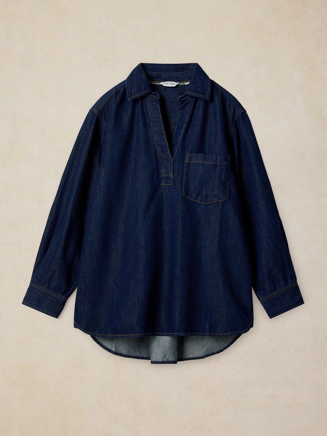 Image 5 of 6 of White Stuff Sage Longline Denim Tunic - Blue