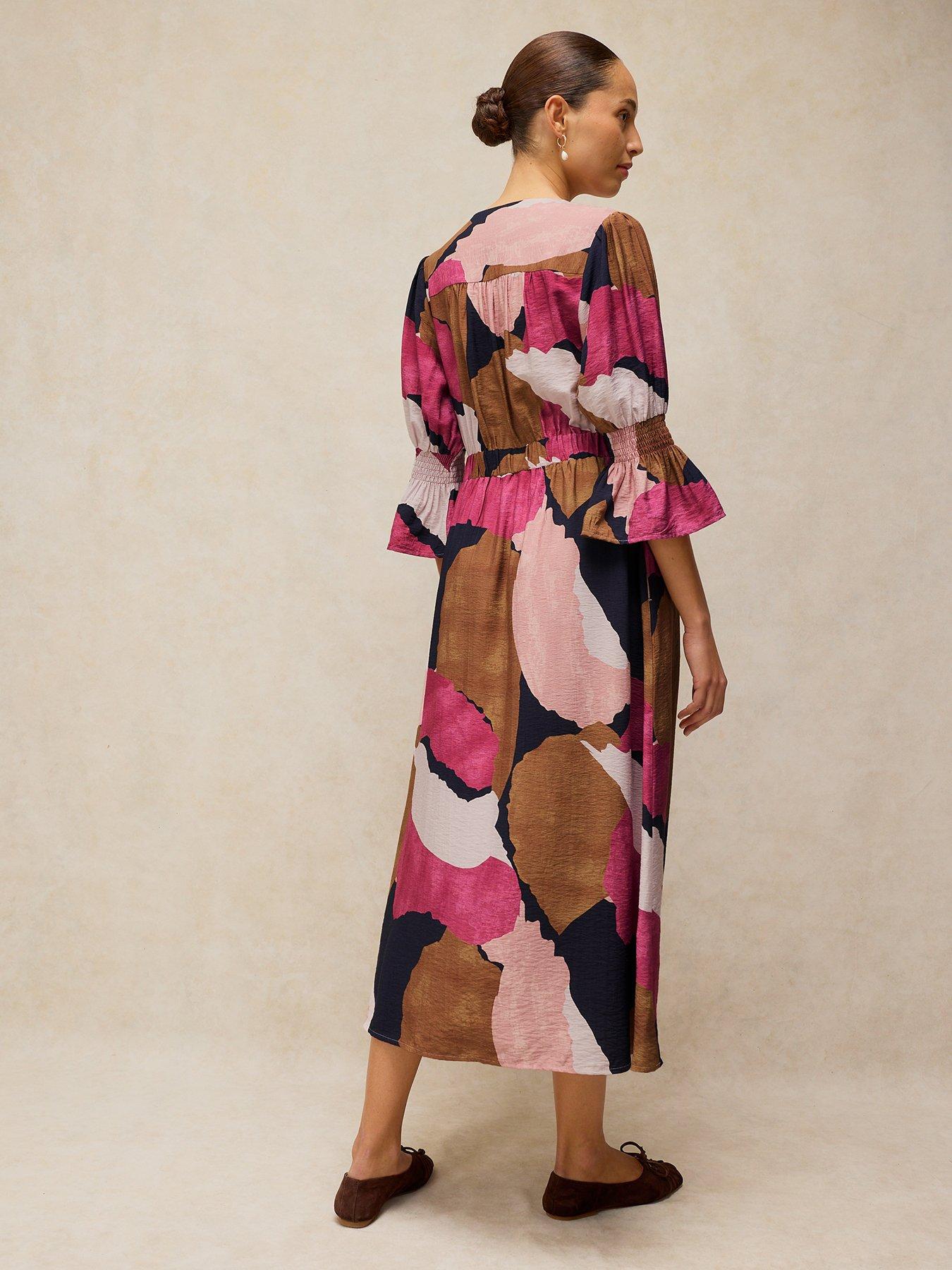 Image 2 of 6 of White Stuff Maisie Knot Dress - Pink