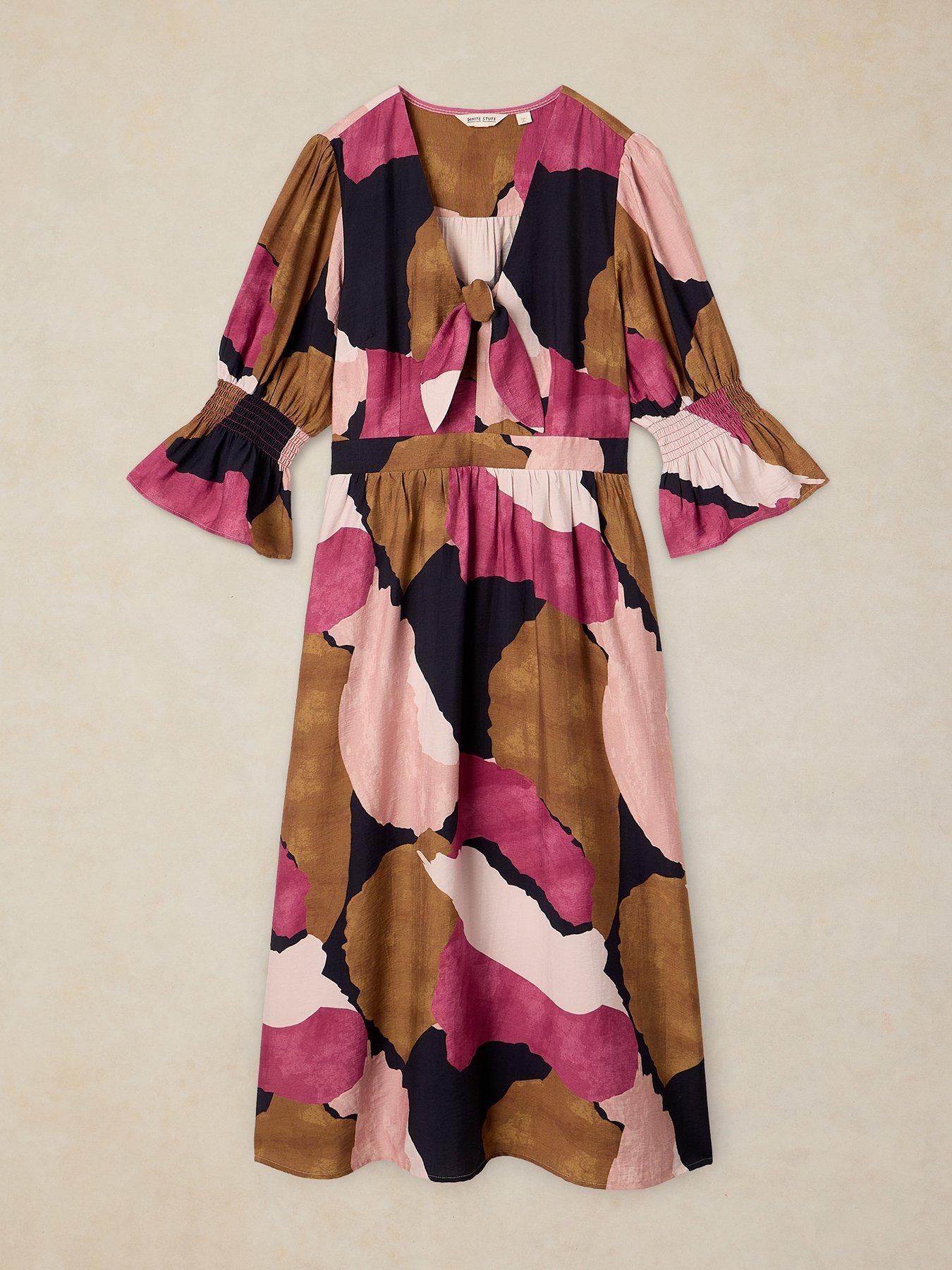 Image 5 of 6 of White Stuff Maisie Knot Dress - Pink