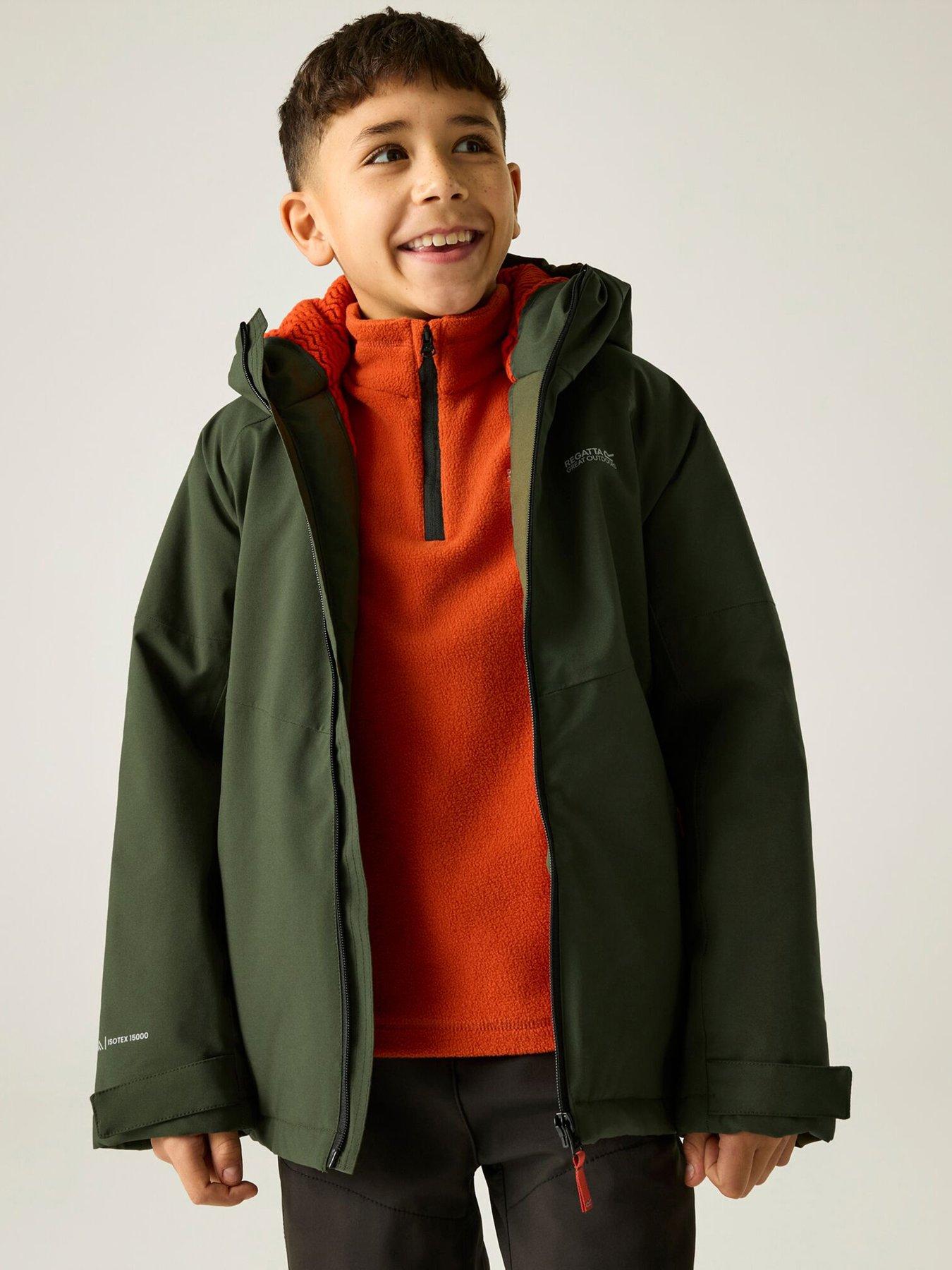 Image 1 of 7 of Regatta Kids Hillain Waterproof Warm Lined Insulated Jacket - Khaki