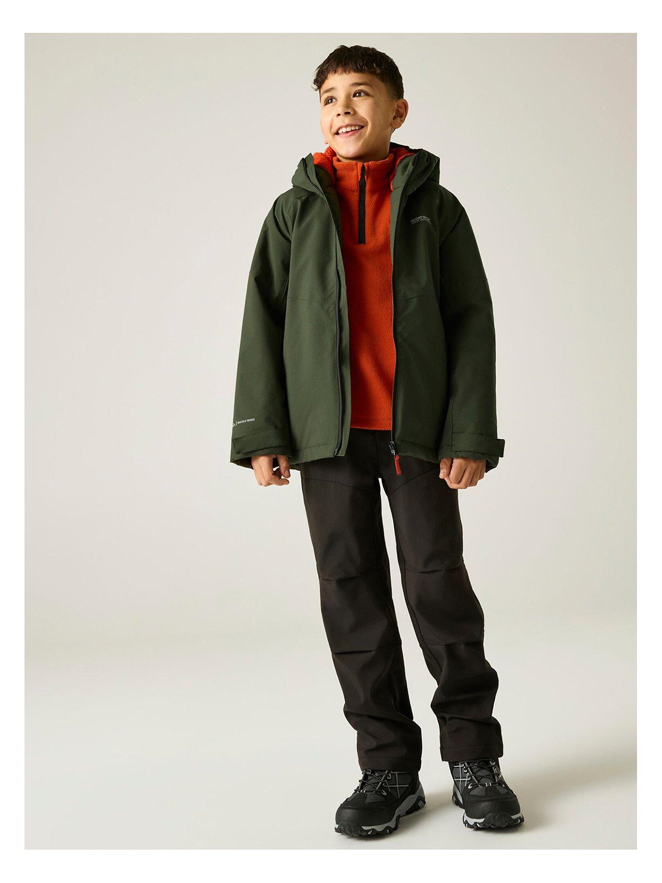 Image 3 of 7 of Regatta Kids Hillain Waterproof Warm Lined Insulated Jacket - Khaki