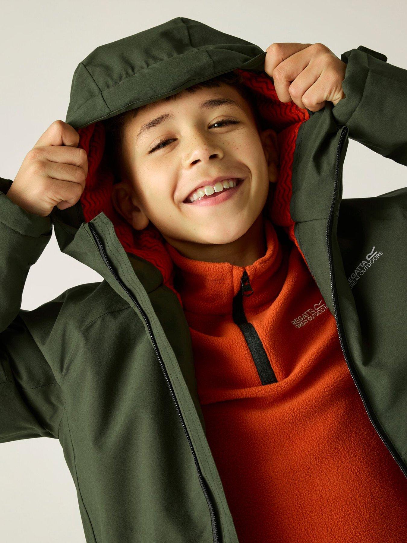 Image 6 of 7 of Regatta Kids Hillain Waterproof Warm Lined Insulated Jacket - Khaki