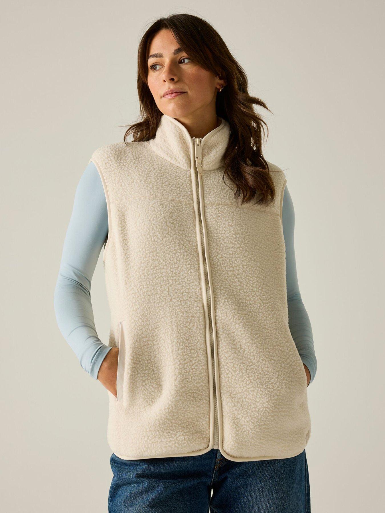 Image 3 of 7 of Regatta Womens Frankie Borg Zip-Through Pockets Gilet - Beige