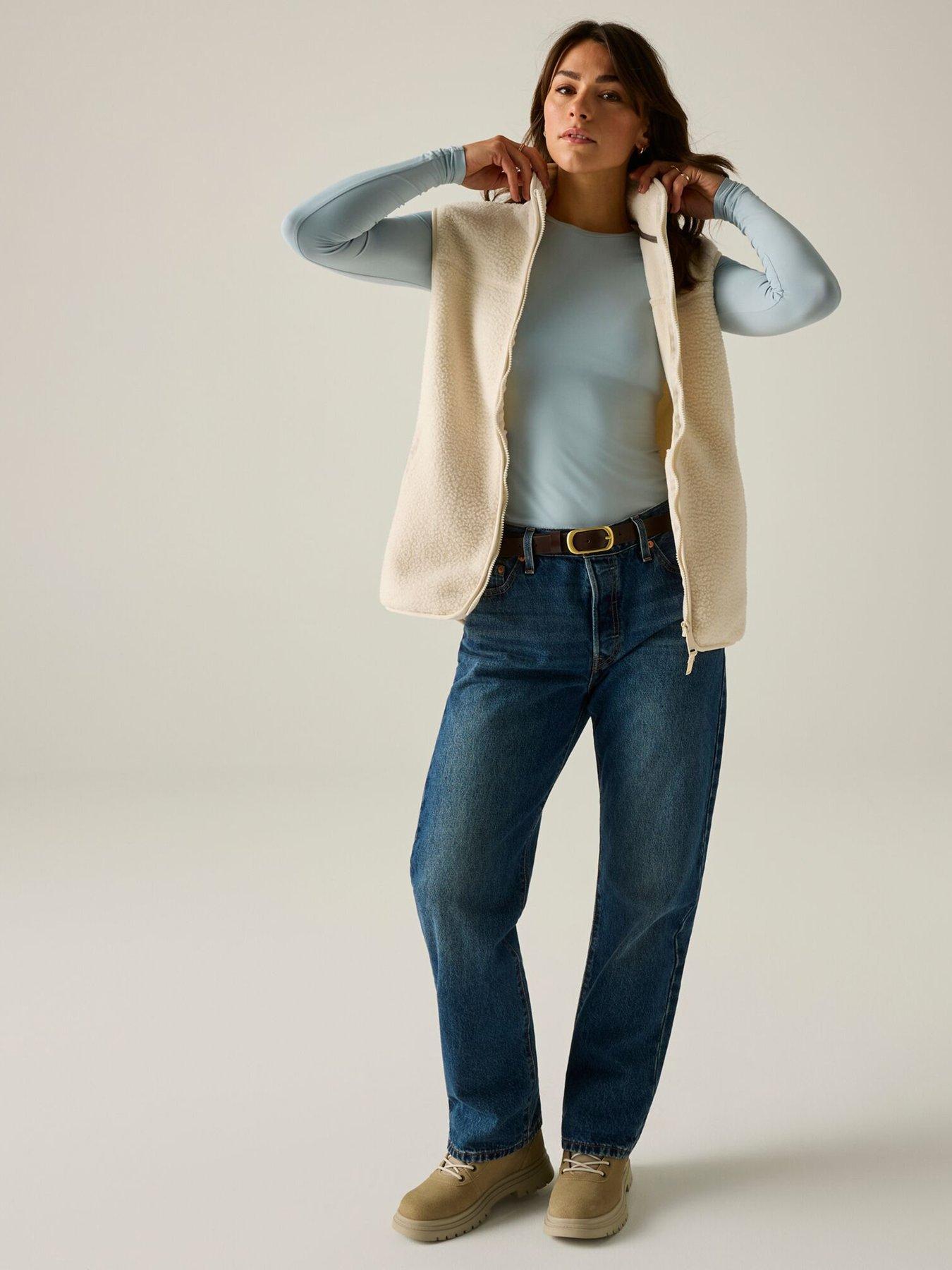 Image 5 of 7 of Regatta Womens Frankie Borg Zip-Through Pockets Gilet - Beige