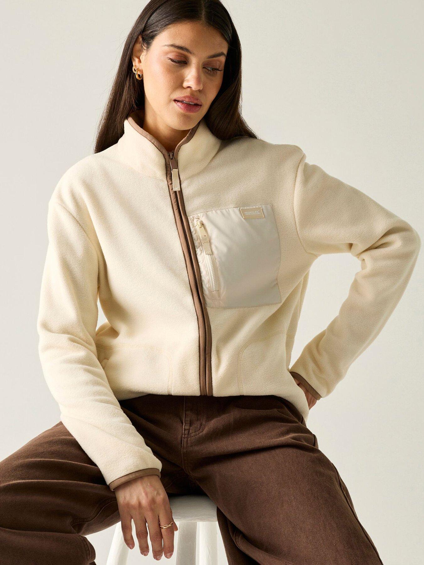 Regatta Ladies Women's Frankie Full Zip Fleece-light Vanilla/mocha, Beige, Size 16, Women