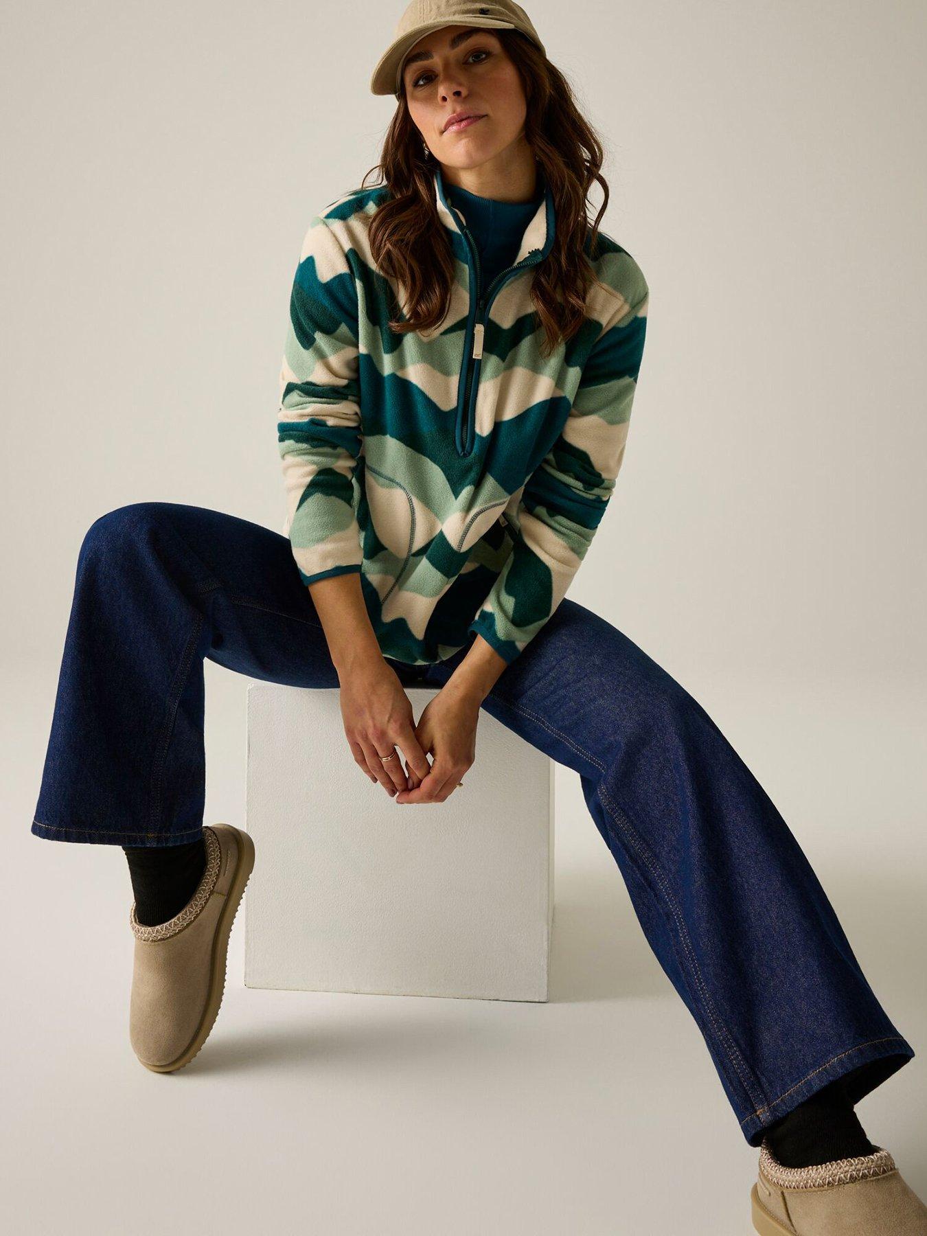 Image 2 of 7 of Regatta Womens Frankie Half Zip Fleece - Green