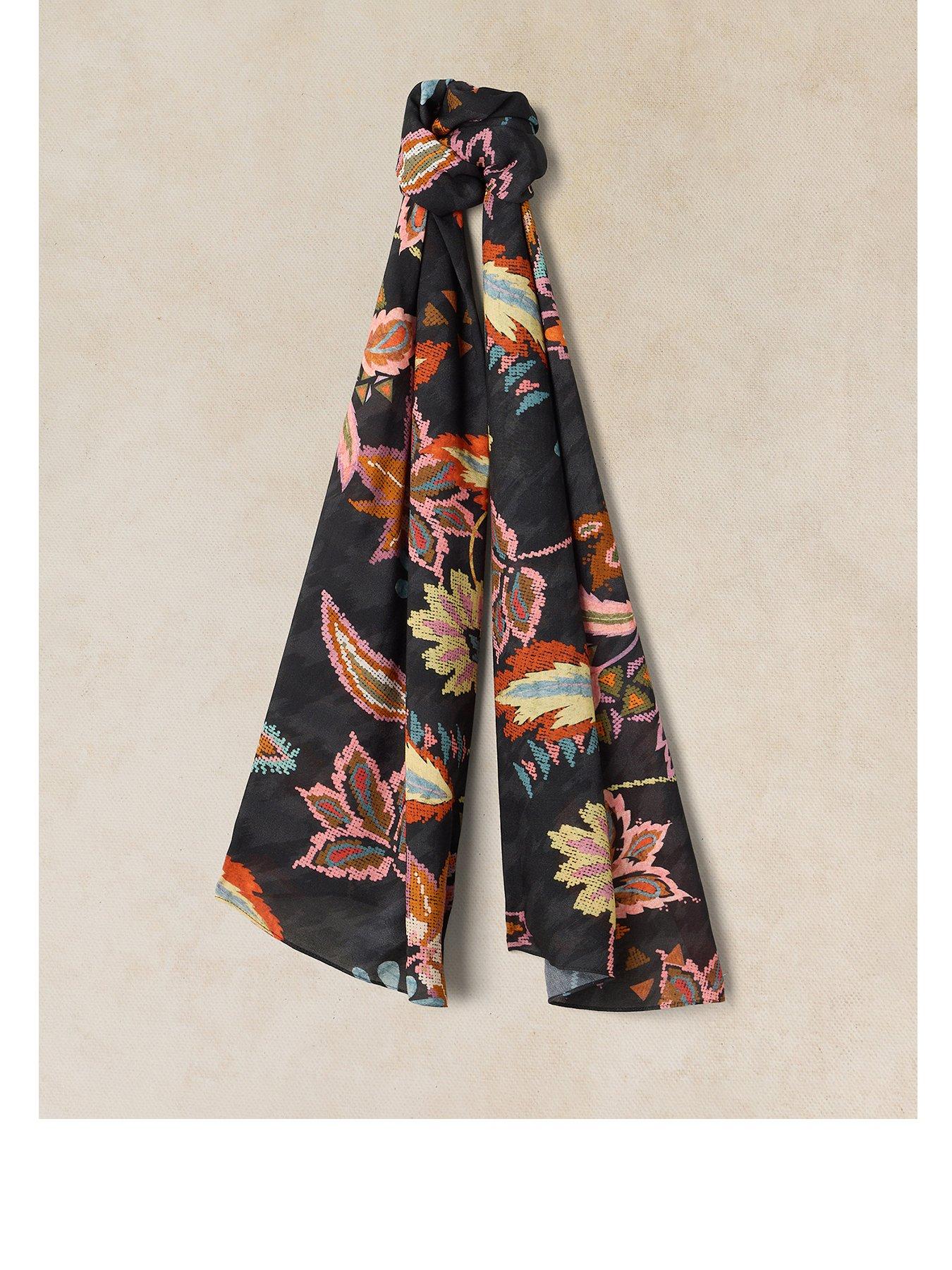 White Stuff Sophie Printed Scarf - Black