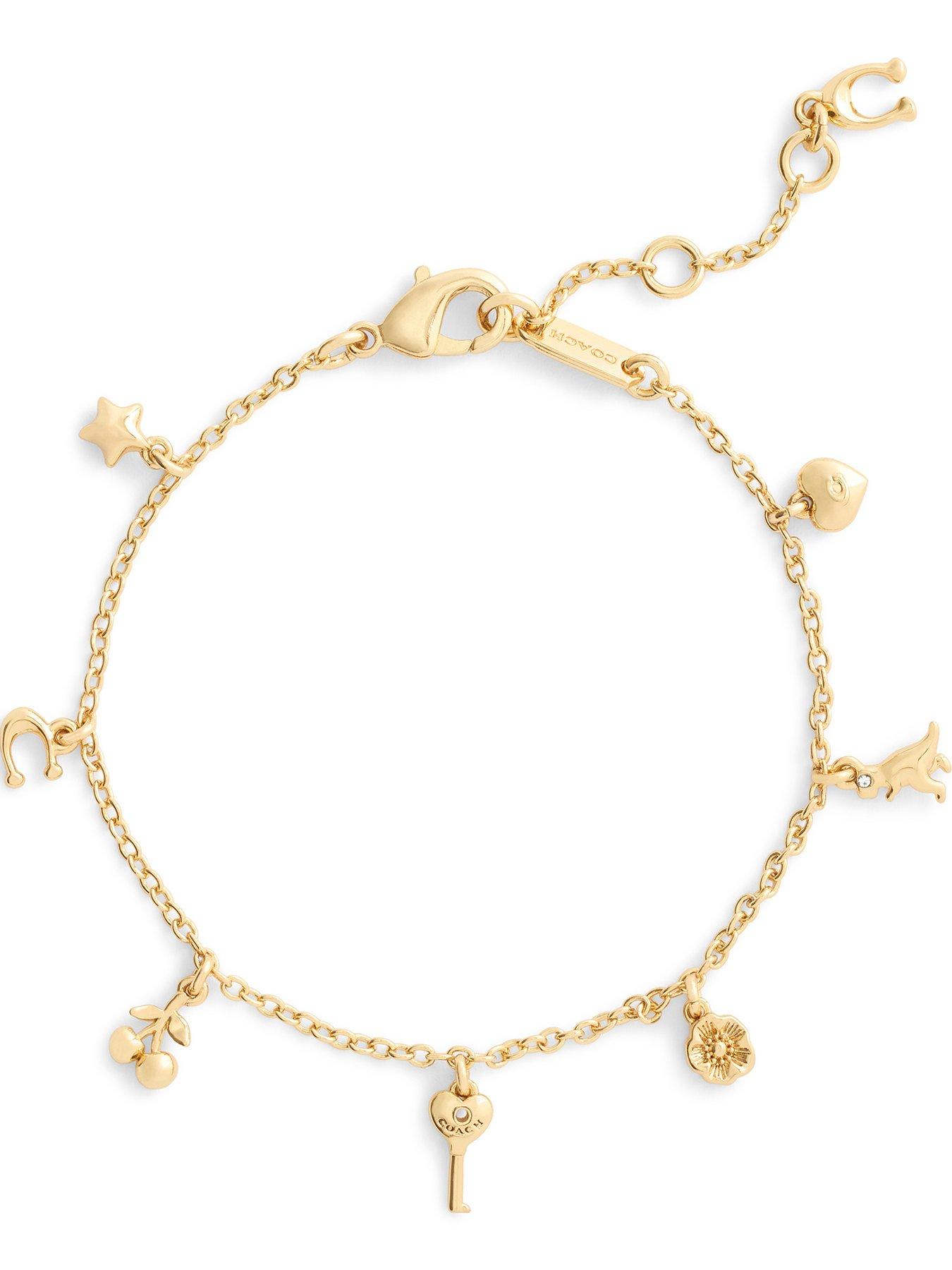 COACH Mini Icons Charm Bracelet - Gold Tone