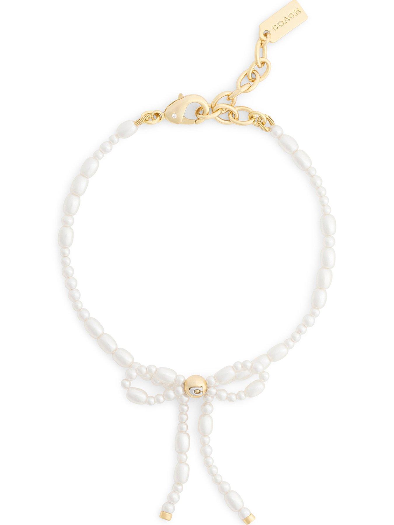 COACH Pearl Bow Flex Bracelet
