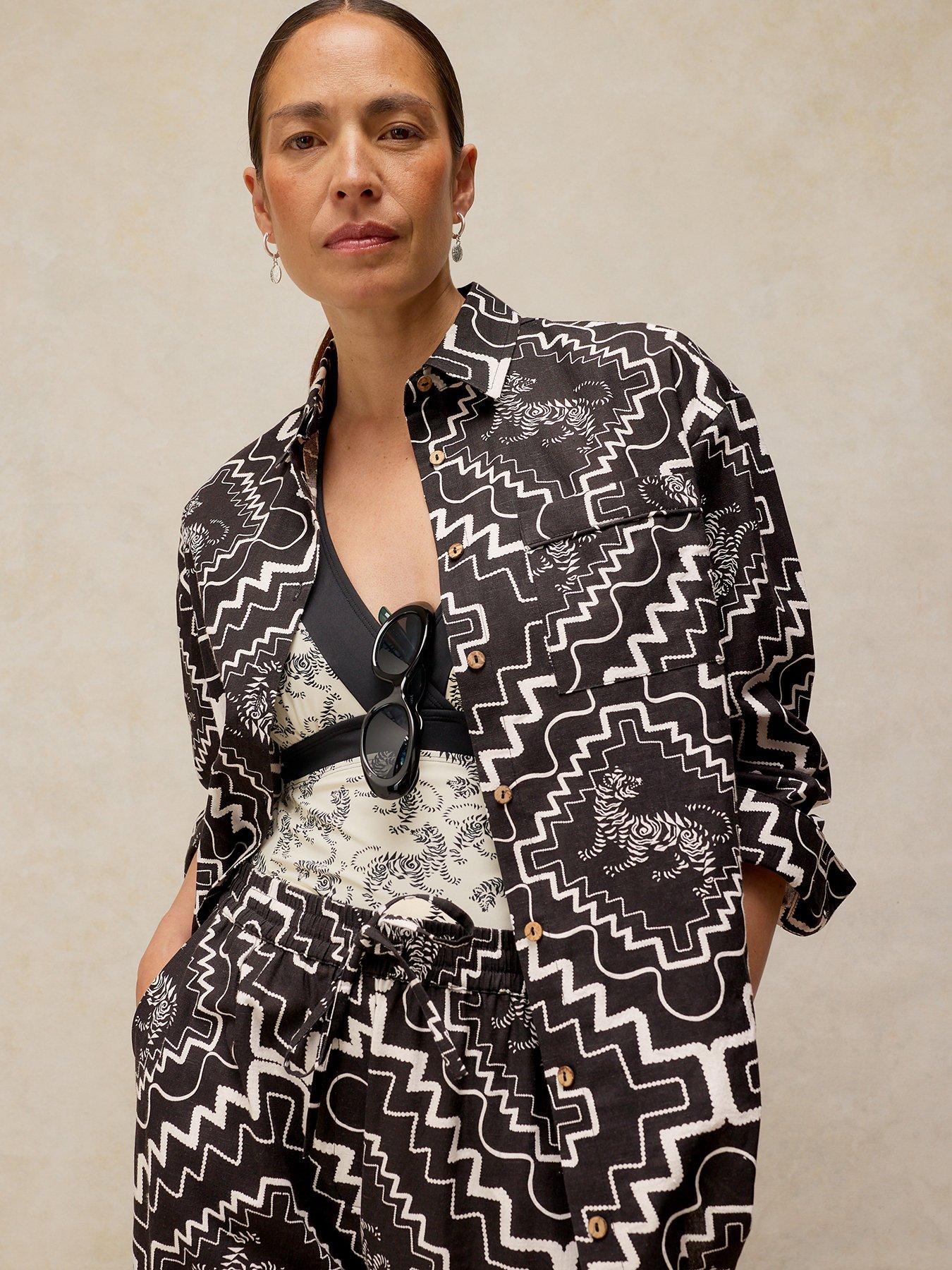 White Stuff Penny Beach Shirt - Black