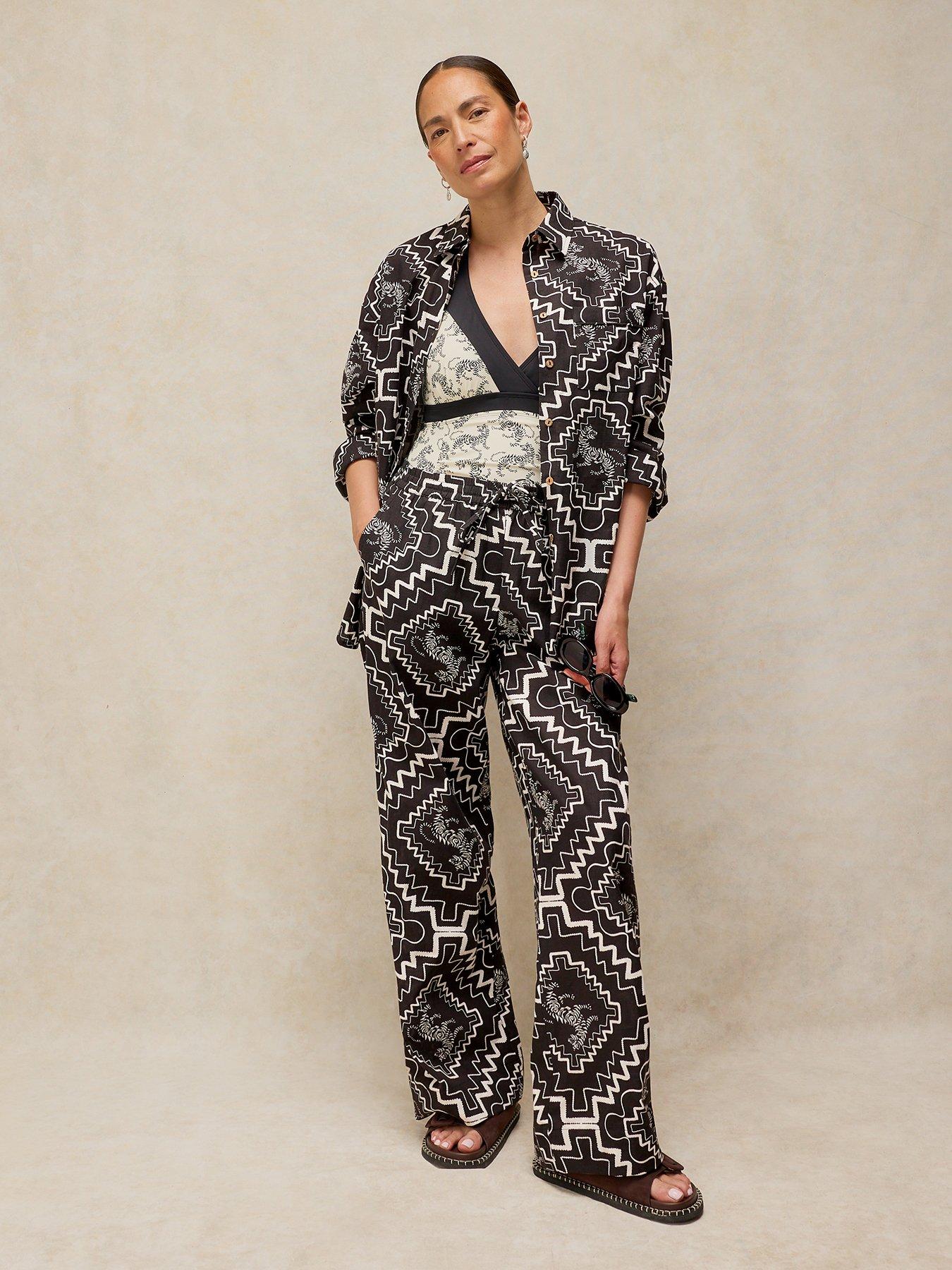 Image 3 of 6 of White Stuff Penny Beach Trousers - Black