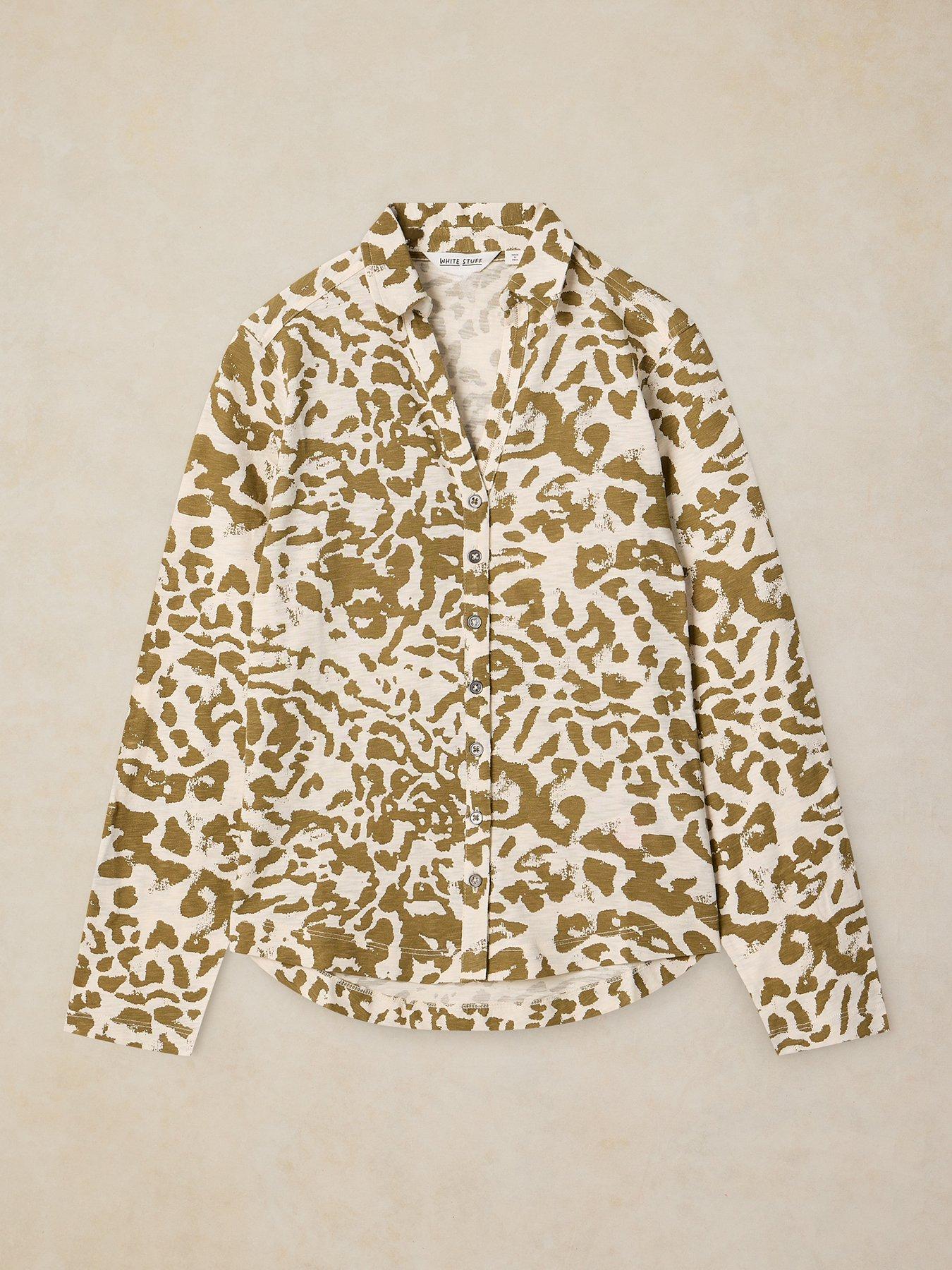 Image 5 of 6 of White Stuff Annie Jersey Shirt - Green