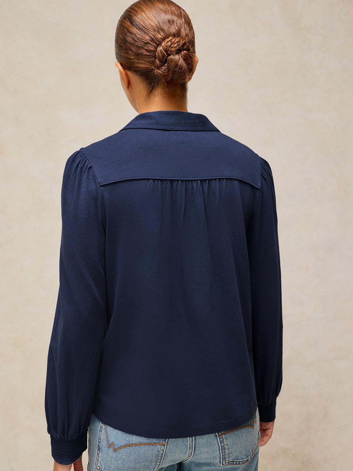 Image 2 of 5 of White Stuff Ronley Collared Long Sleeve Shirt - Blue