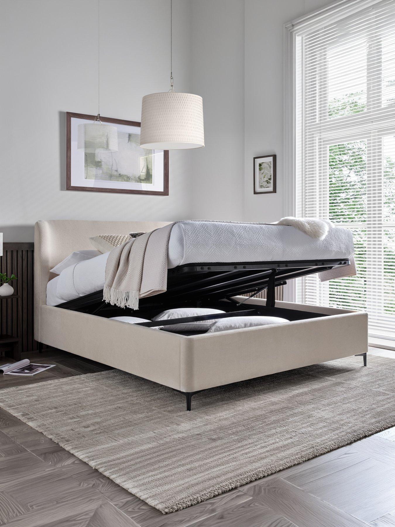 Image 3 of 5 of The Very Collection Keeley End Lift Up Ottoman Storage&nbsp;Bed with Aspire&nbsp;Mattress Options (Buy &amp; SAVE!) - Cream